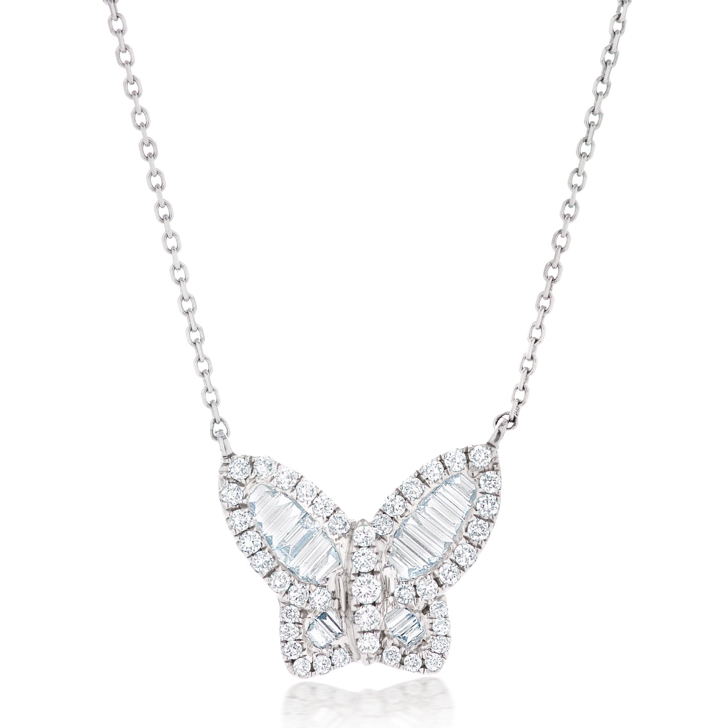 Large Diamond Butterfly Pendant
