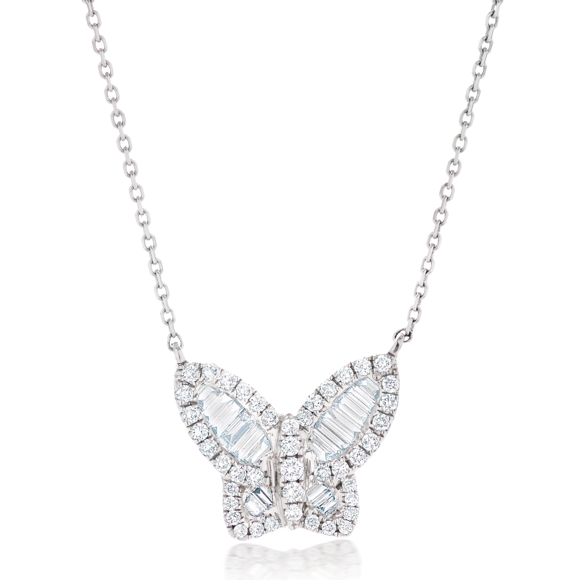 Large Diamond Butterfly Pendant