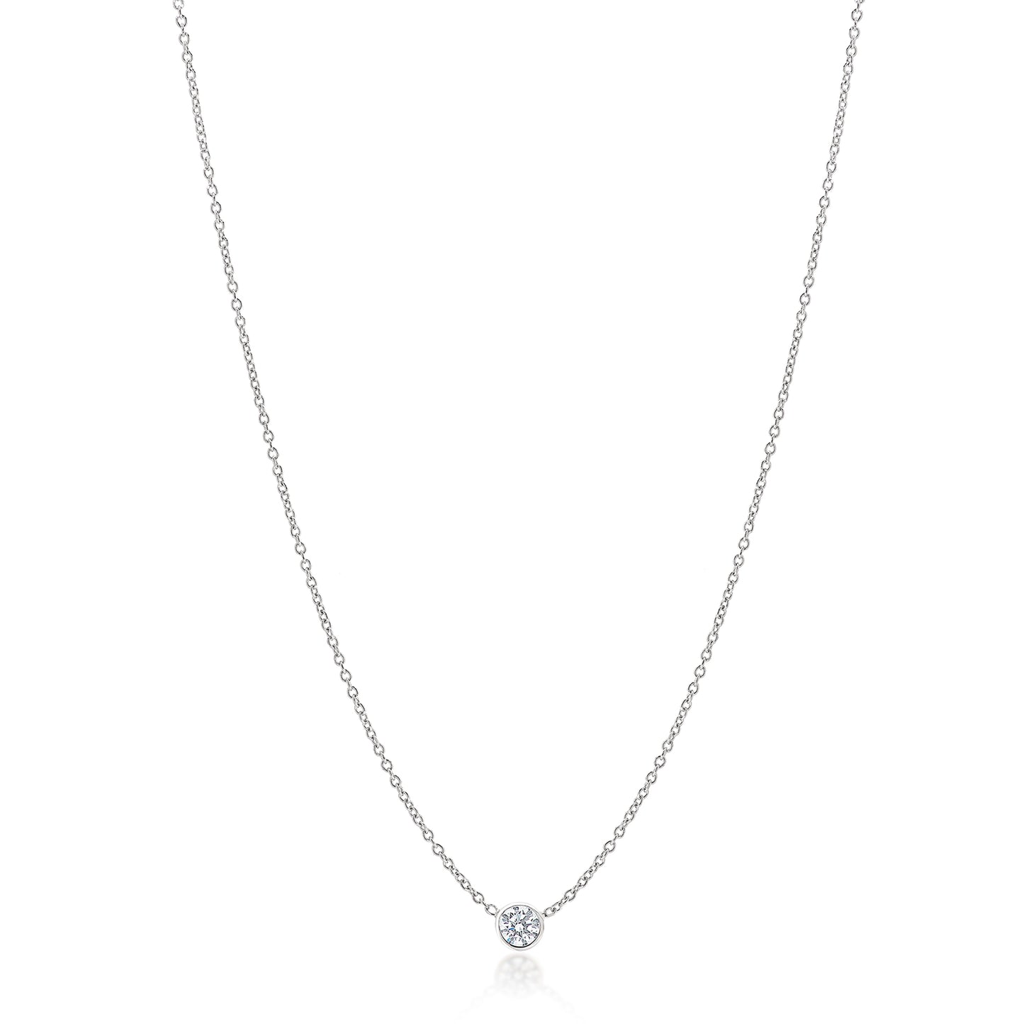 Petite Diamond Bezel Set Pendant
