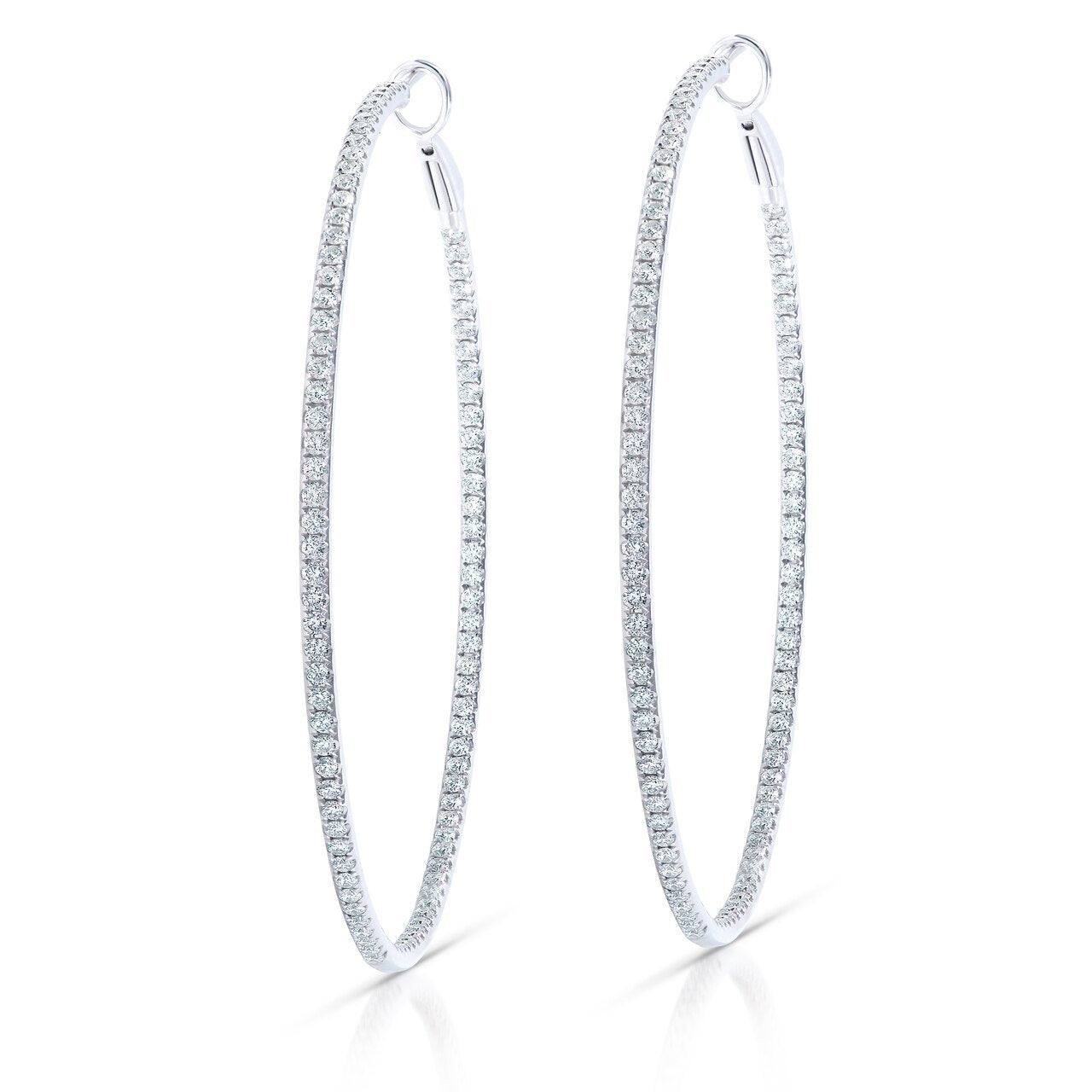 Large Diamond Hoops