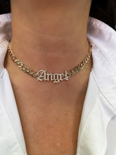 Load image into Gallery viewer, Gothic Diamond Letter Choker - Angel