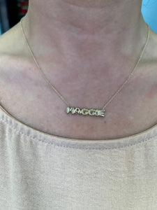 Baby Bubble Name Necklace - Maggie