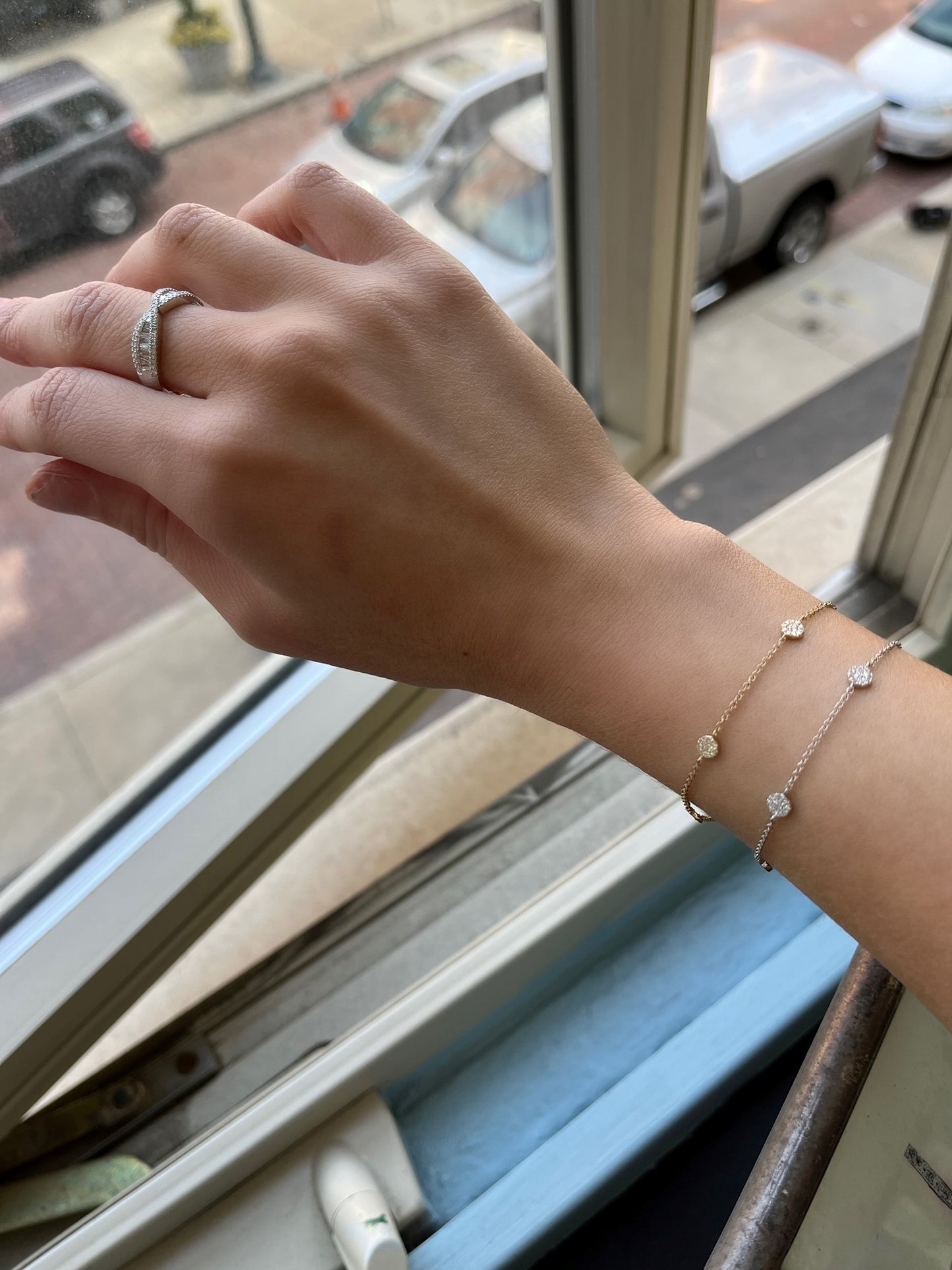 Dainty Circle Diamond Bracelet 3