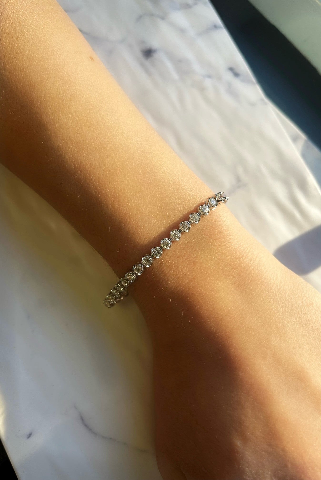 Dainty 4 Diamond Tennis Bracelet