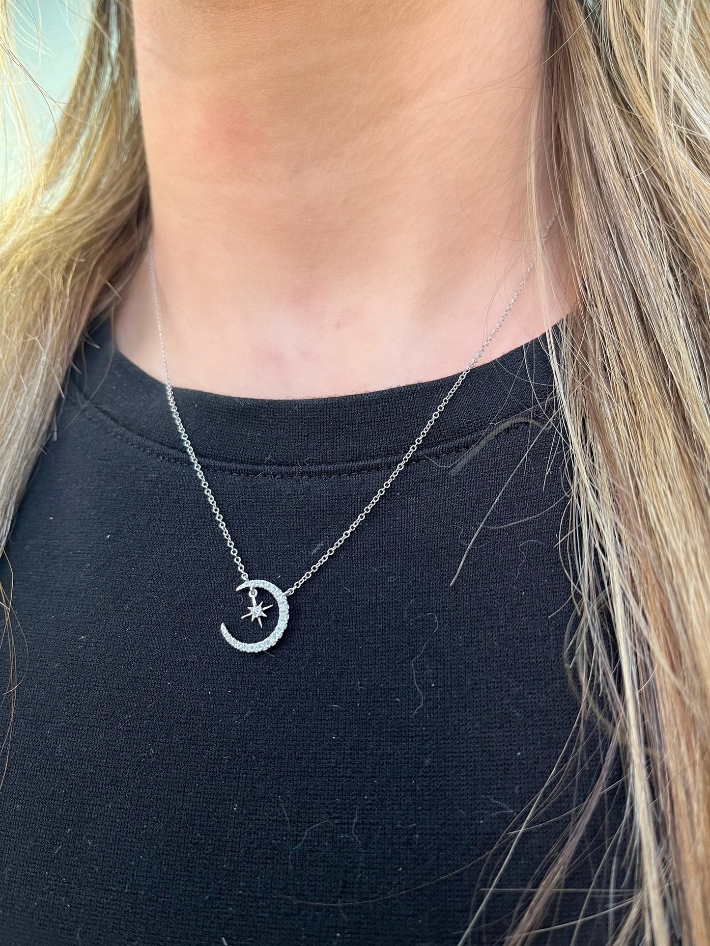 Diamond Moon and Star Pendant 4