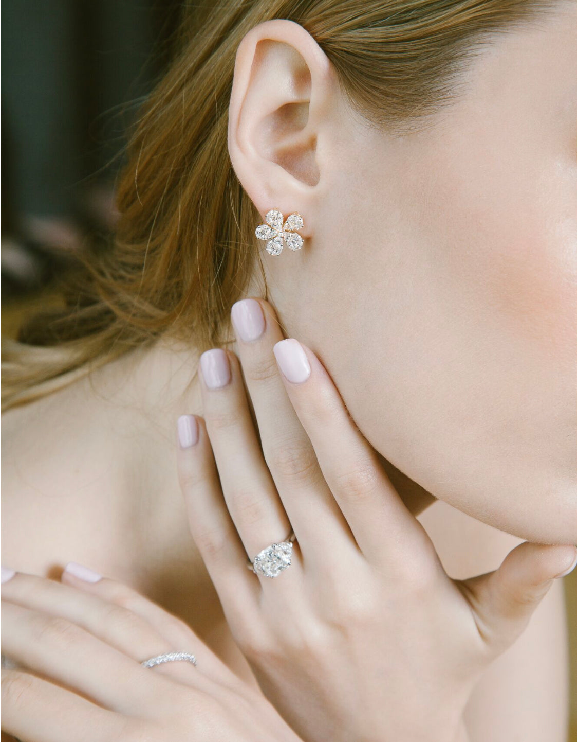Diamond Flower Illusion Earrings 3