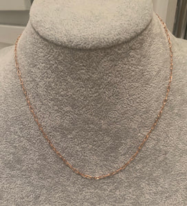 Gold Flat Chain Necklace 2