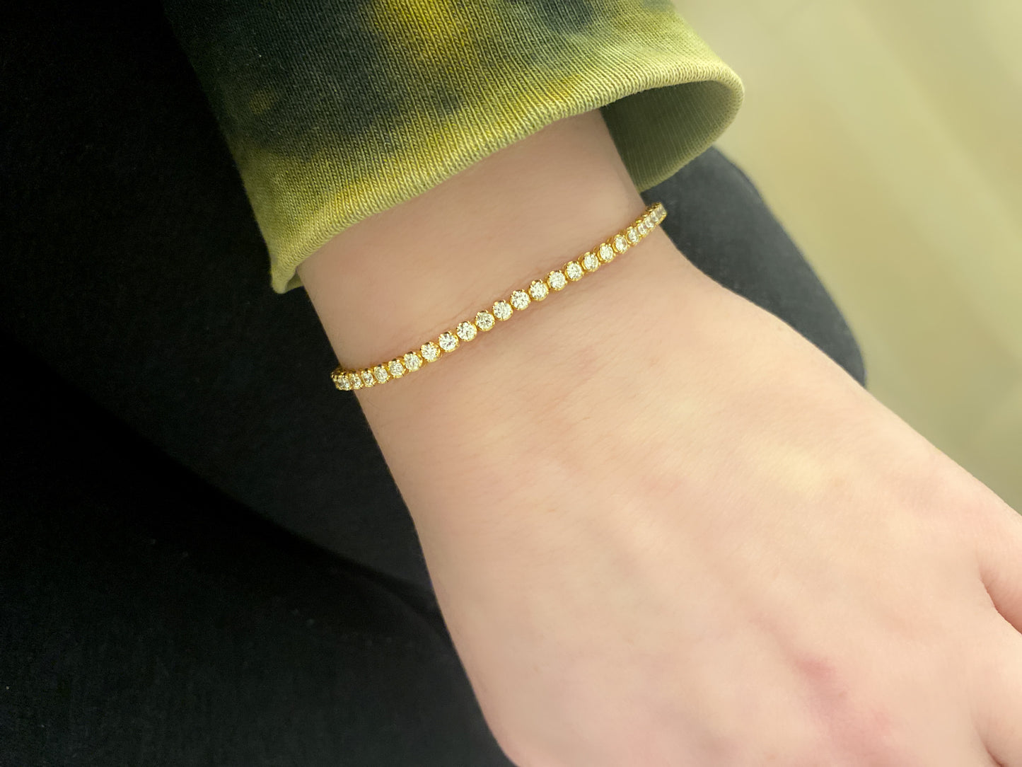 Dainty 3 Diamond Tennis Bracelet 3