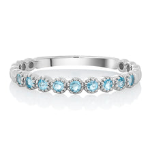 Load image into Gallery viewer, Dainty 2 Sky Blue Topaz Band