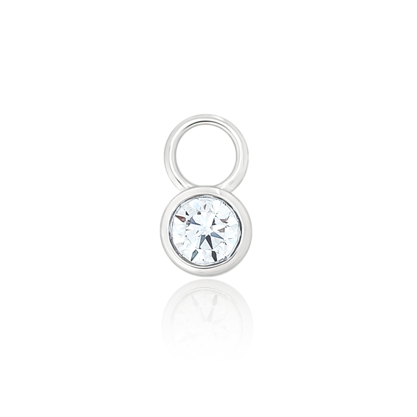 Diamond Charm Huggie Hoop 3
