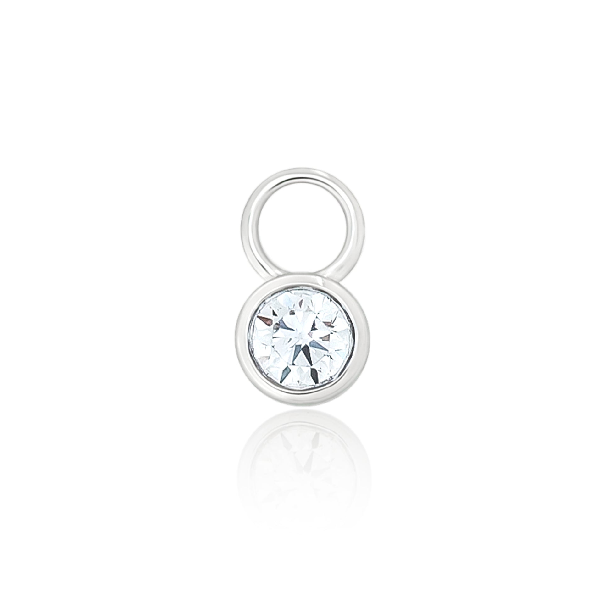 Diamond Charm Huggie Hoop 3