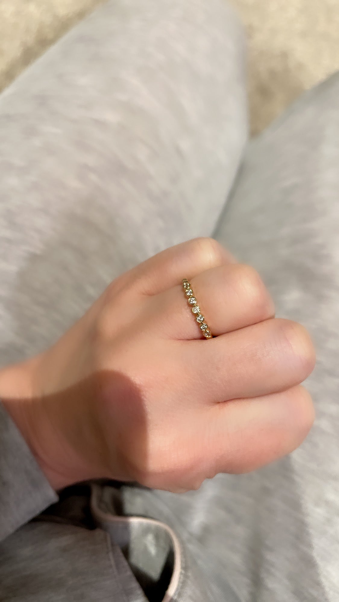 Petite Bezel Set Diamond Band
