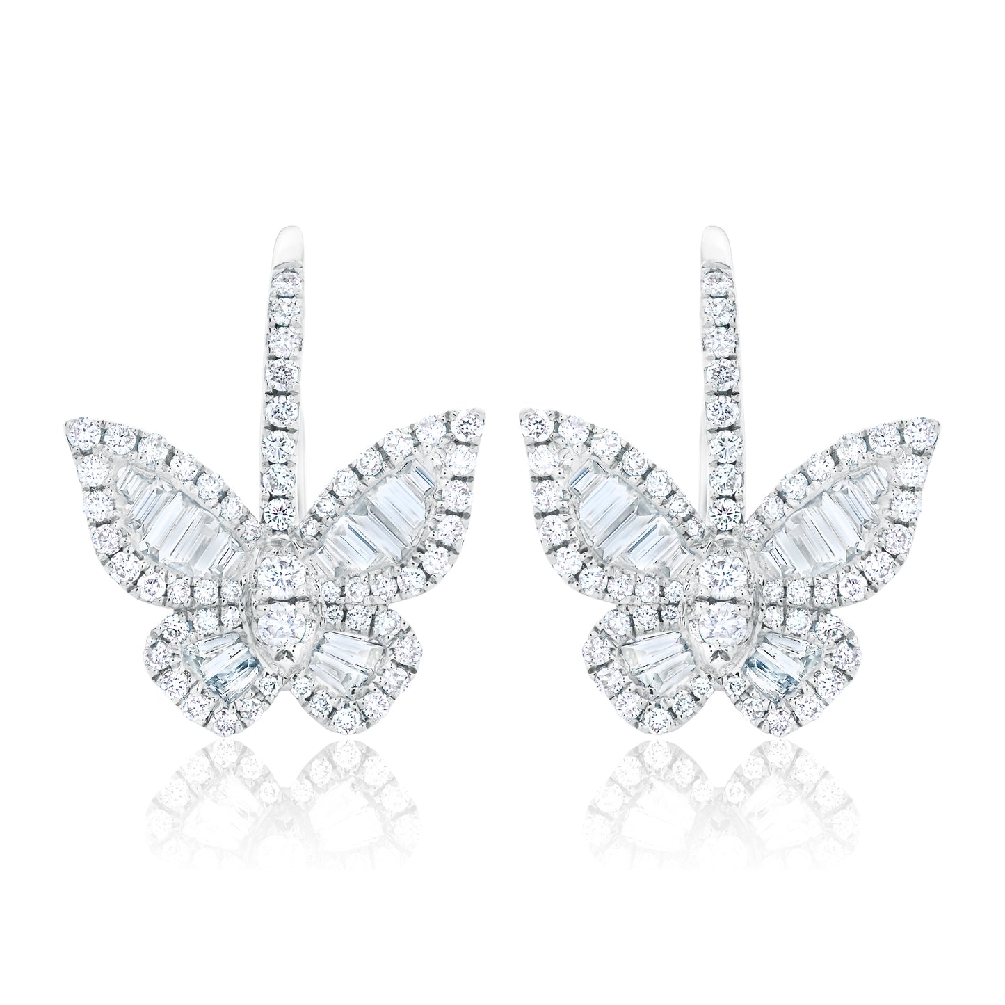 Mini 2.0 Butterfly Diamond Hanging Earrings