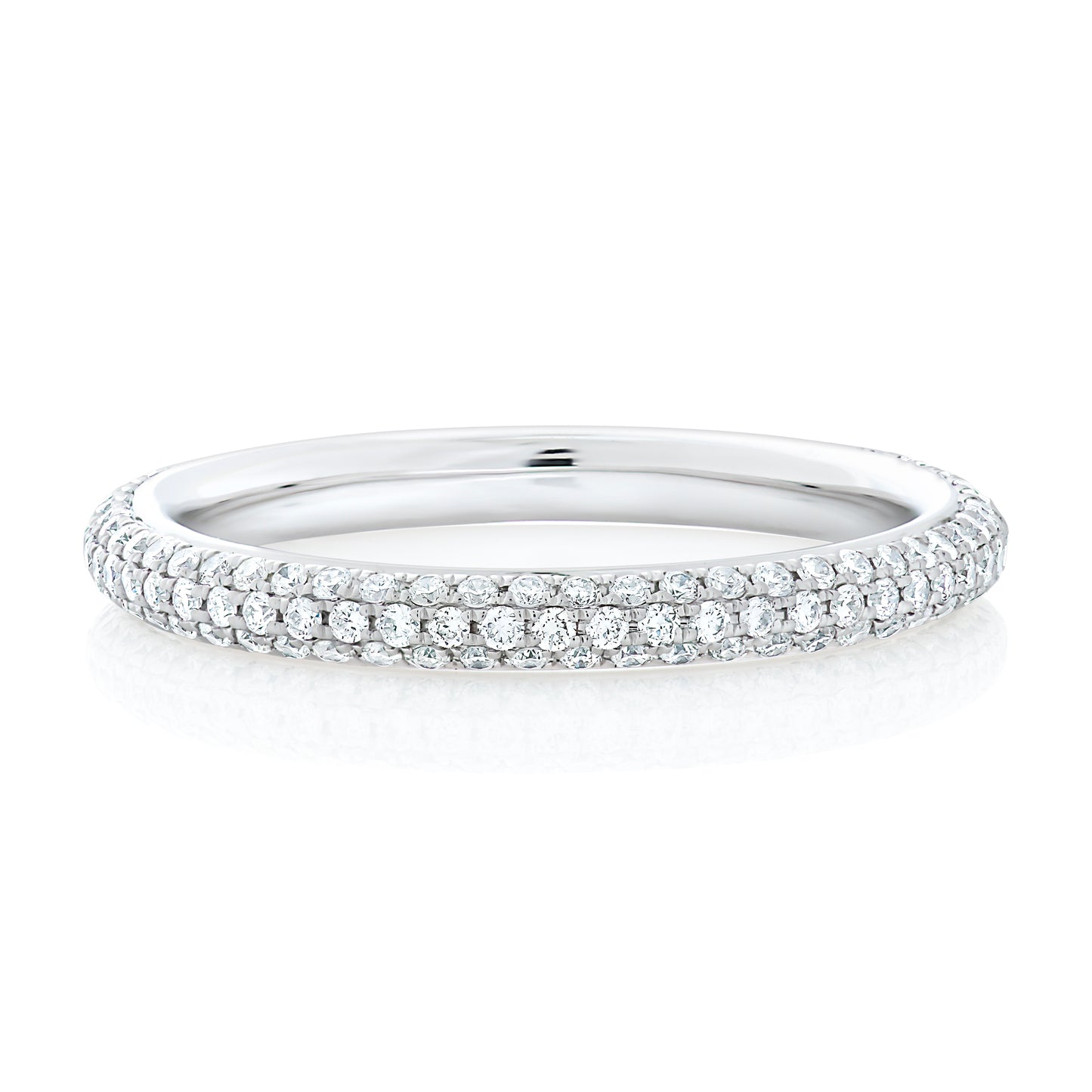 3 Row Mirco Pave Diamond Eternity Band