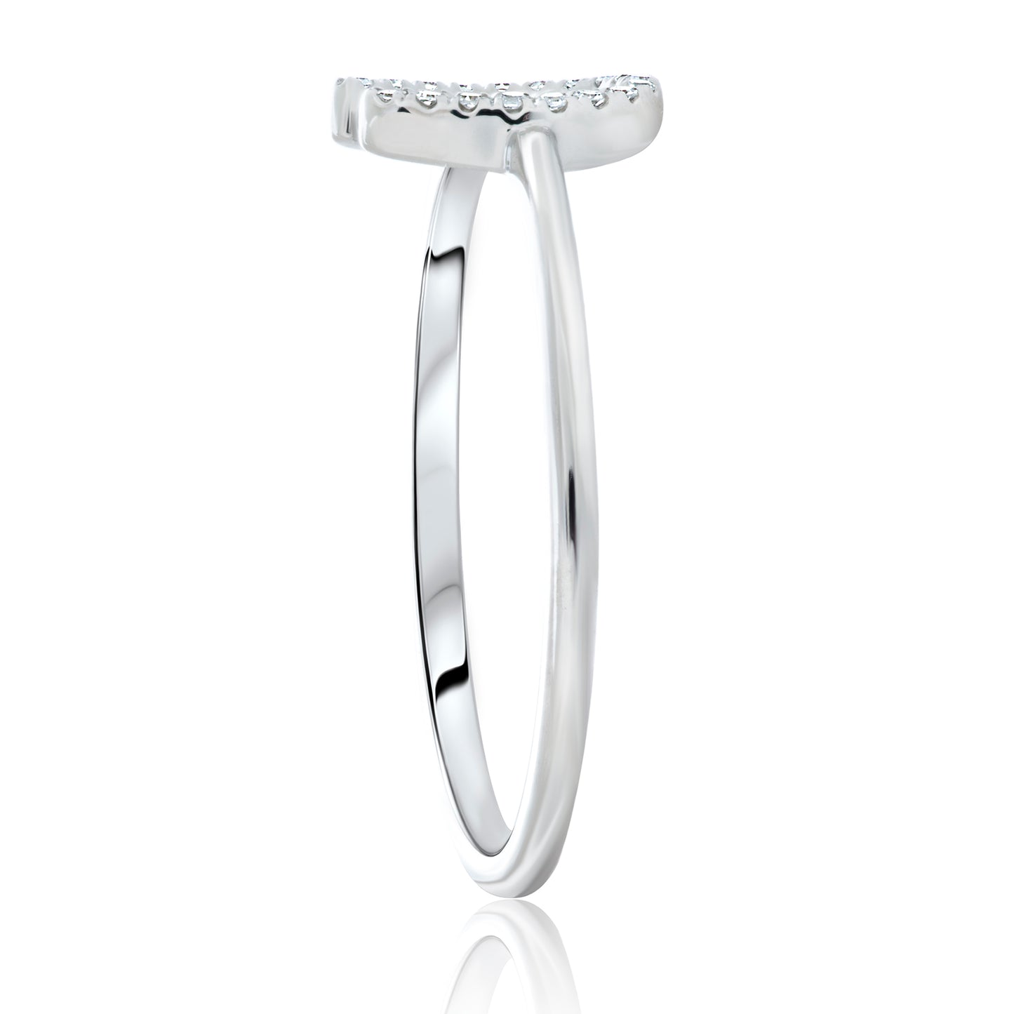 Petite Diamond Horsehoe Ring 2