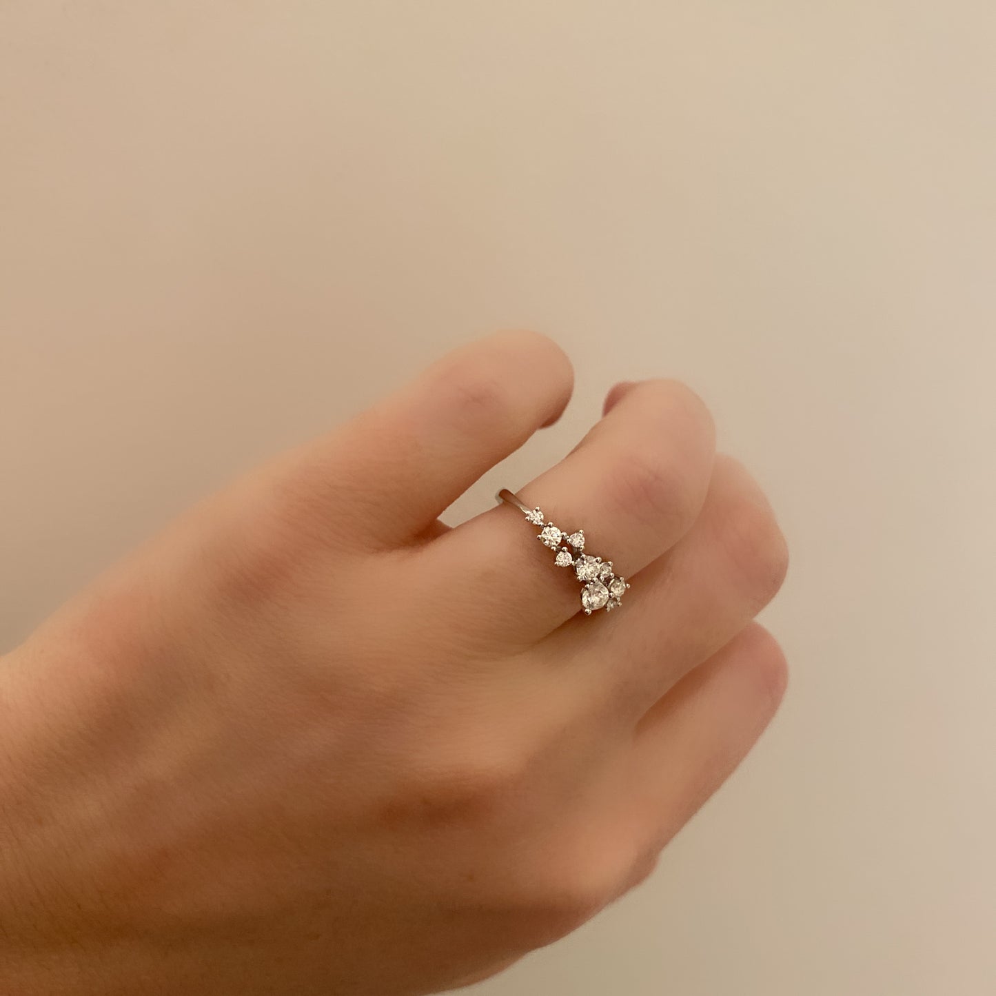 Round Diamond Cluster Ring 4