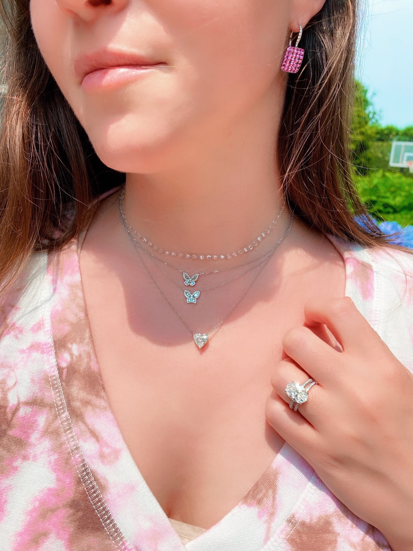 Mini Diamond Butterfly Pendant 4