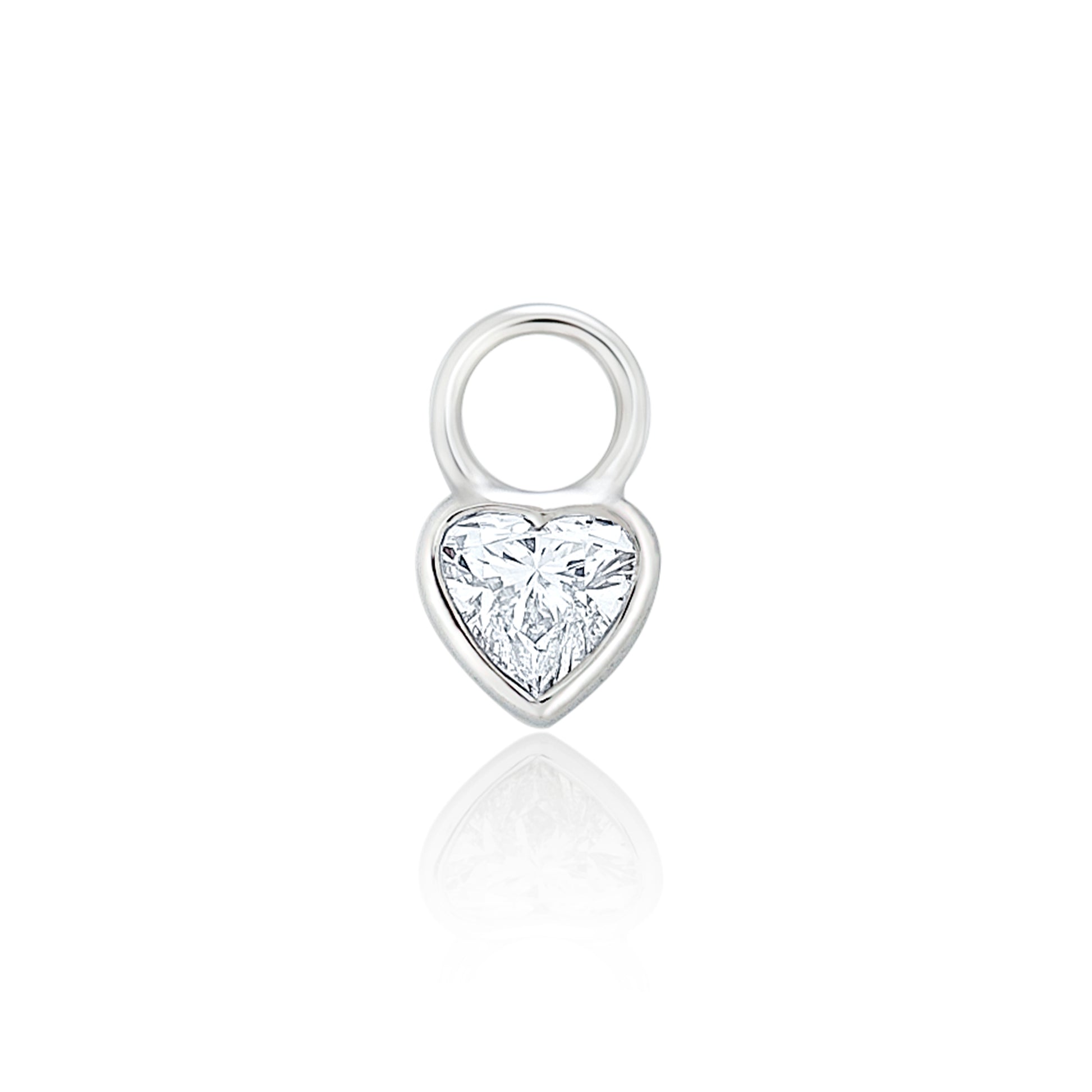 Diamond Charm Huggie Hoop 4