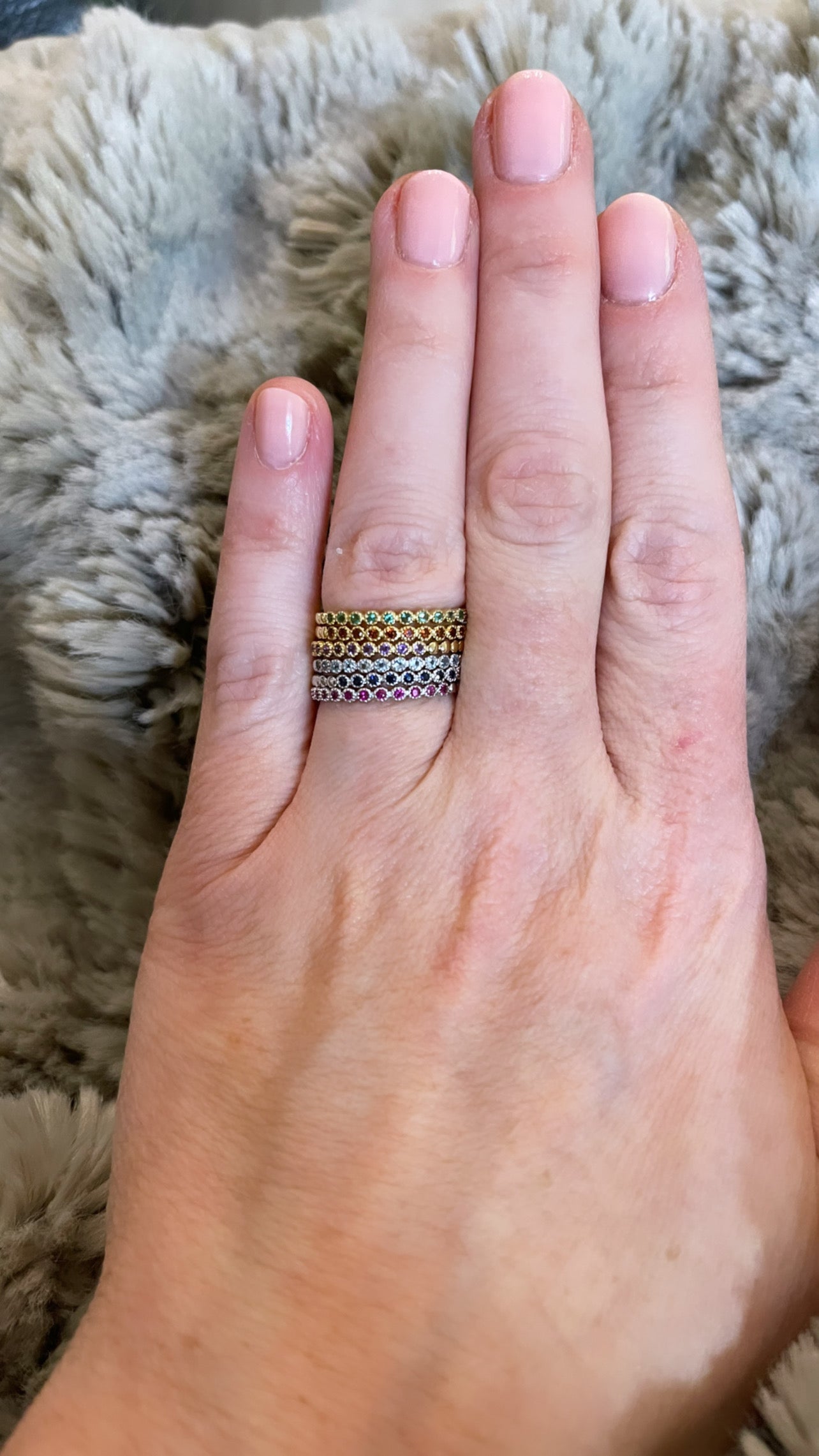 Dainty 1 Blue Topaz Band - 03