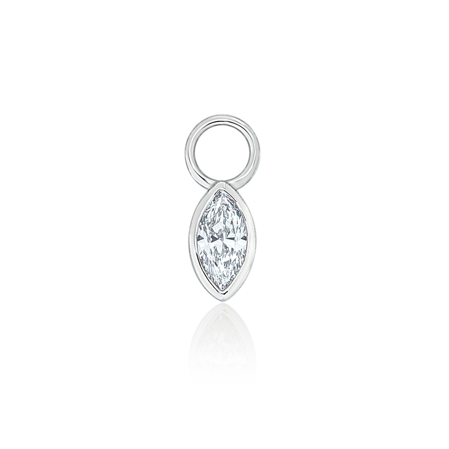 Diamond Charm Huggie Hoop 5