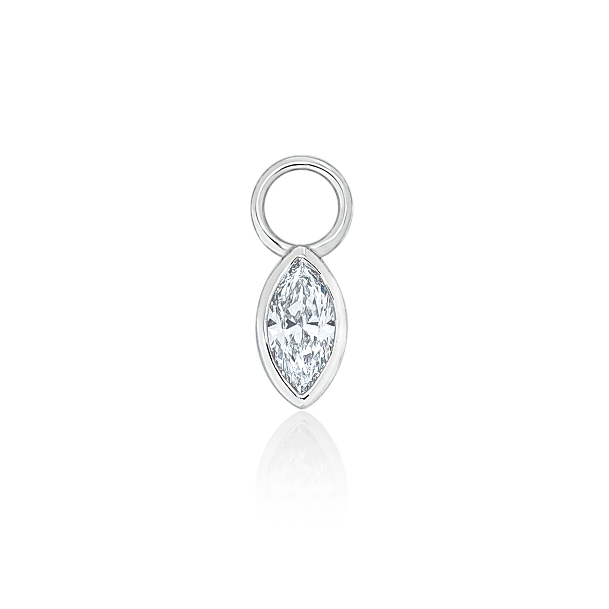 Diamond Charm Huggie Hoop 5