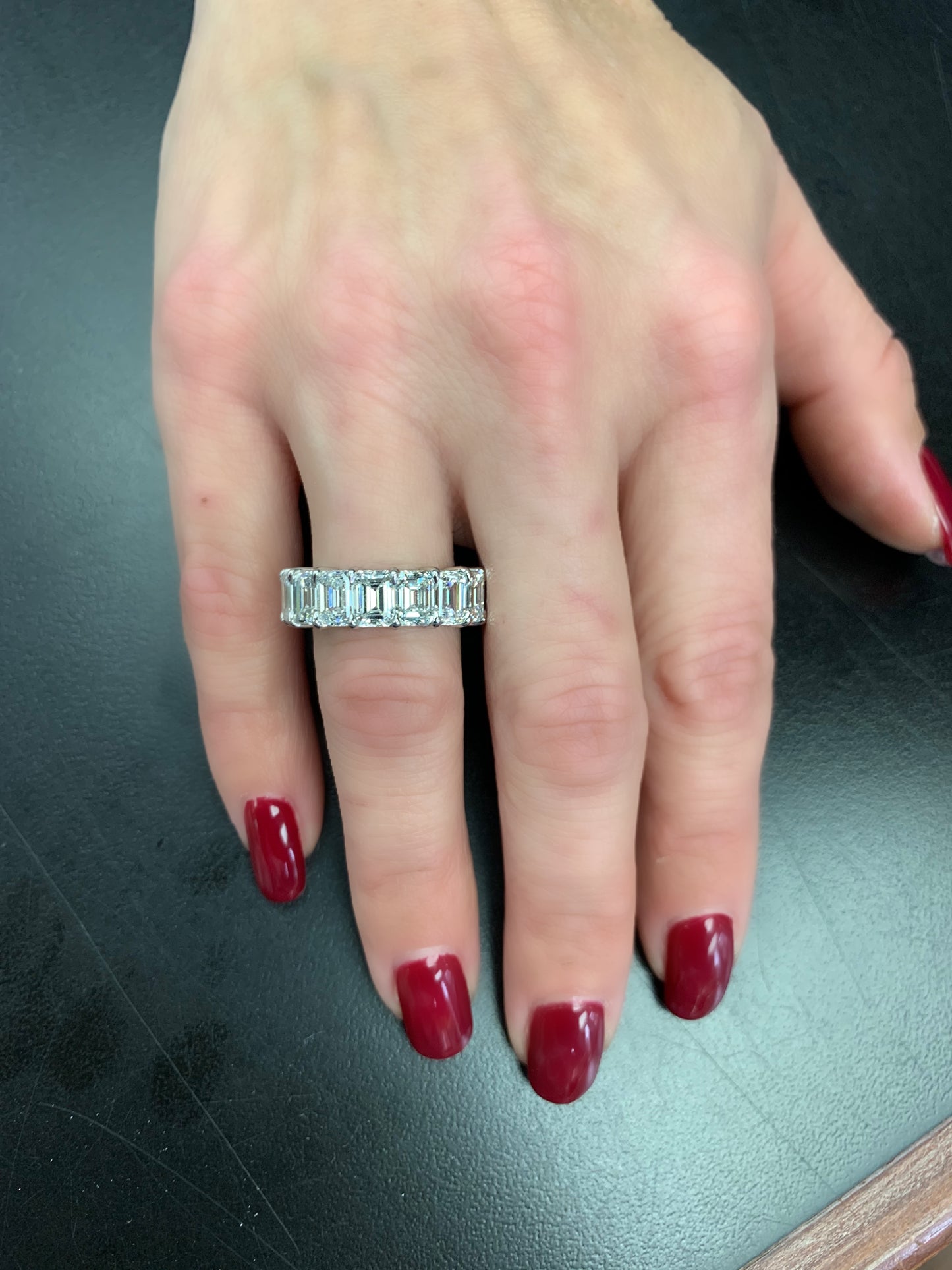 Emerald Cut Diamond Eternity Band