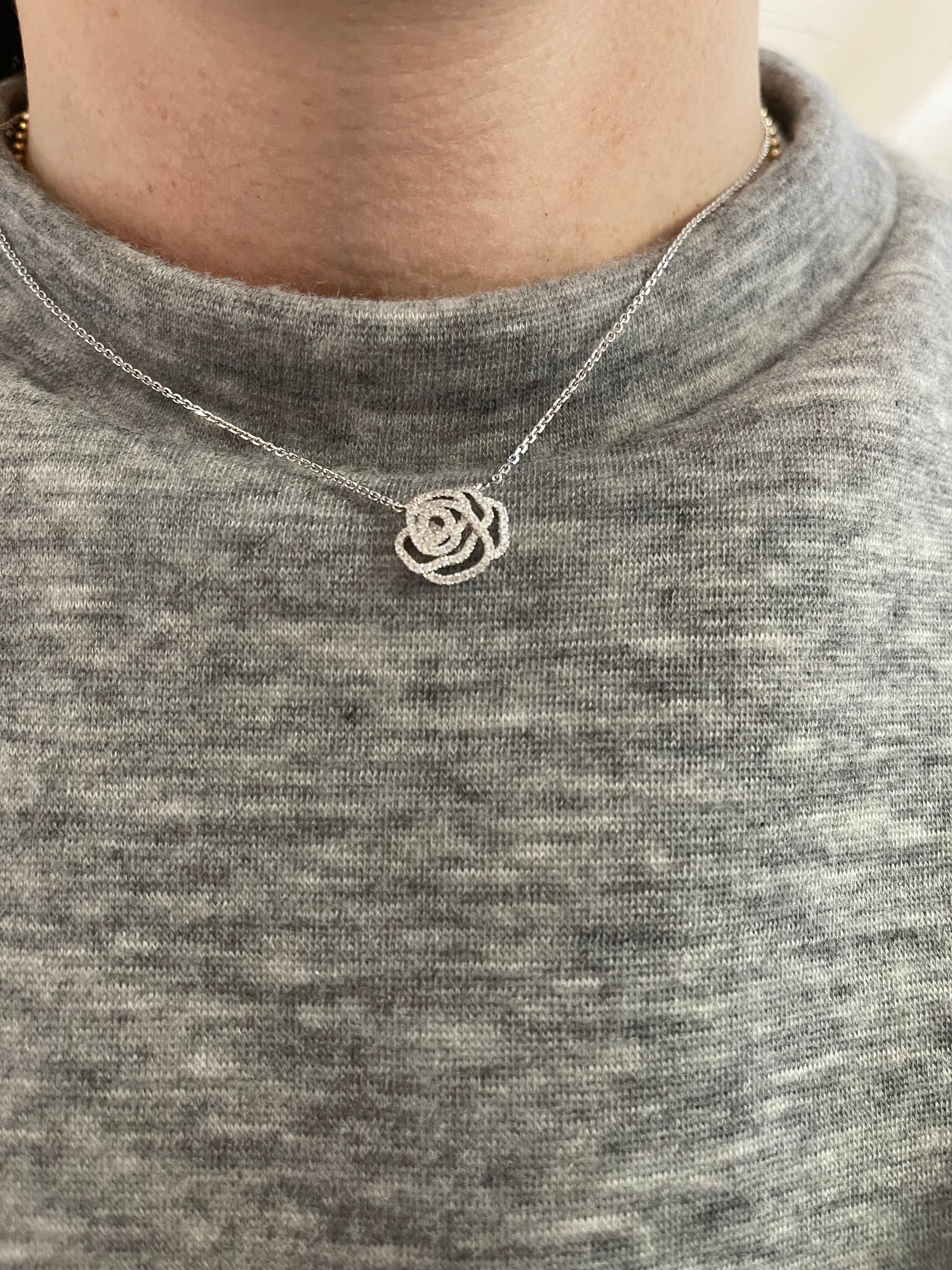 Diamond Rose Pendant 2