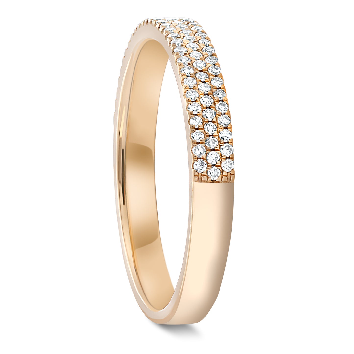 Three Row Half Way Diamond Band 3