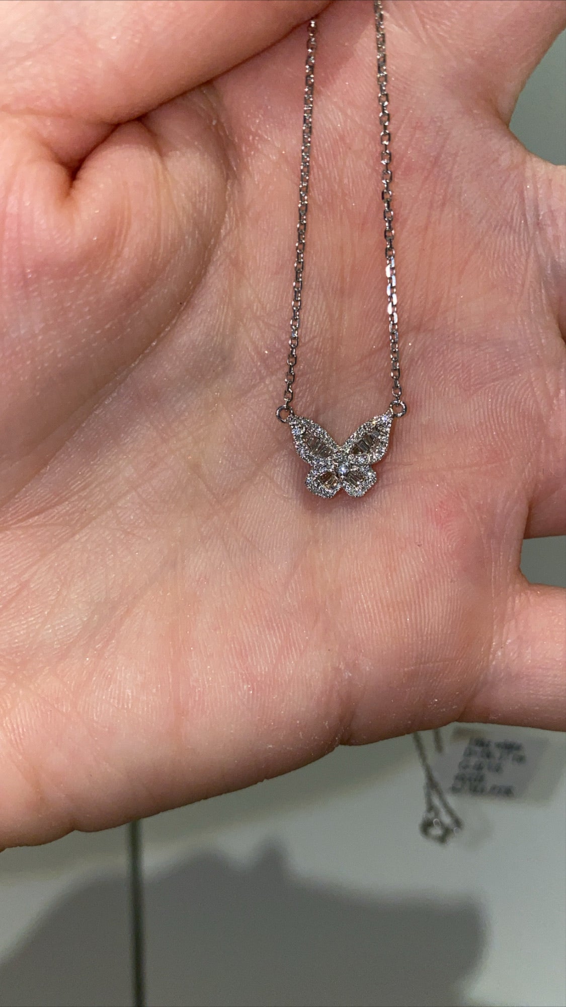 Mini Diamond Butterfly Pendant 8