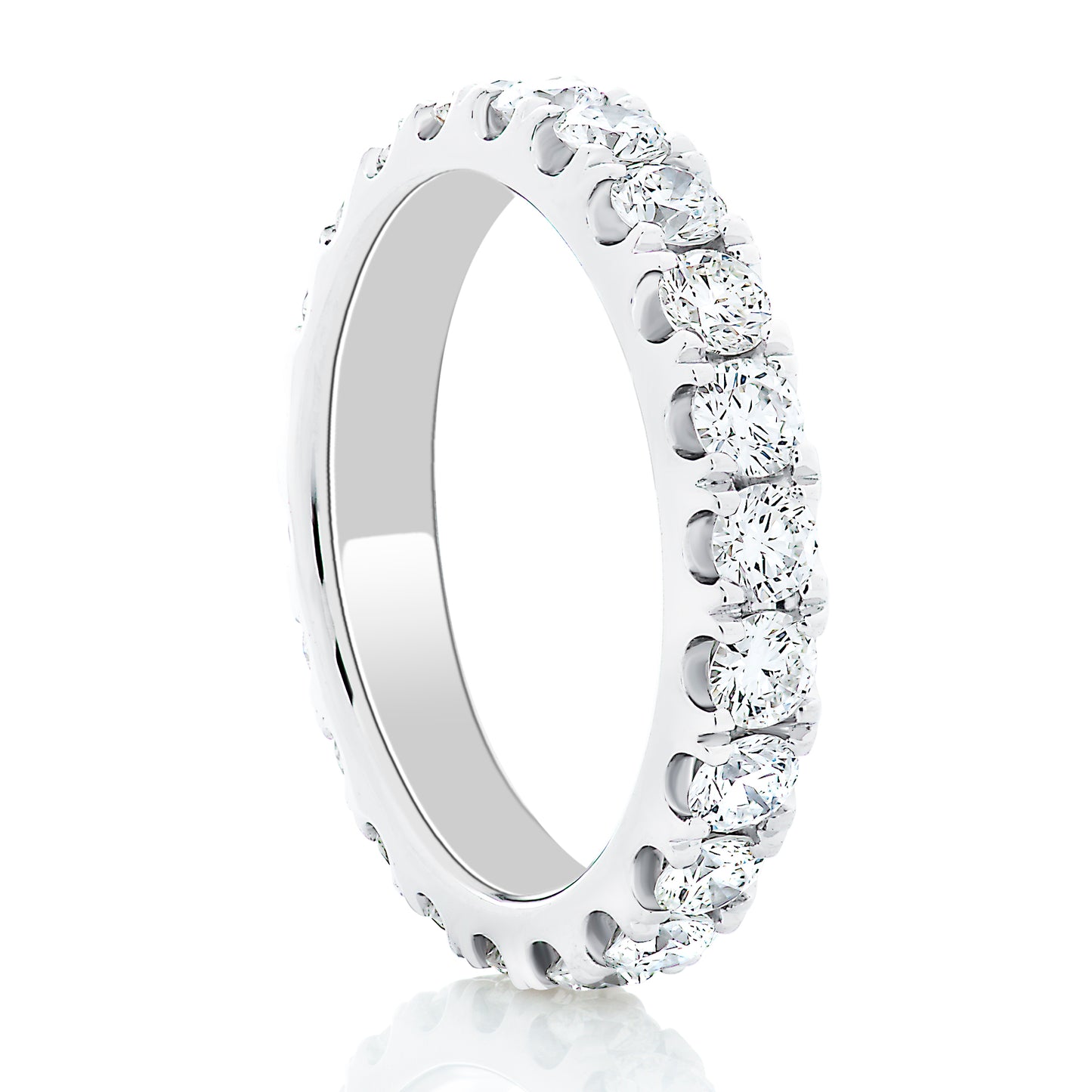 Split Prong Diamond Eternity Band - Two