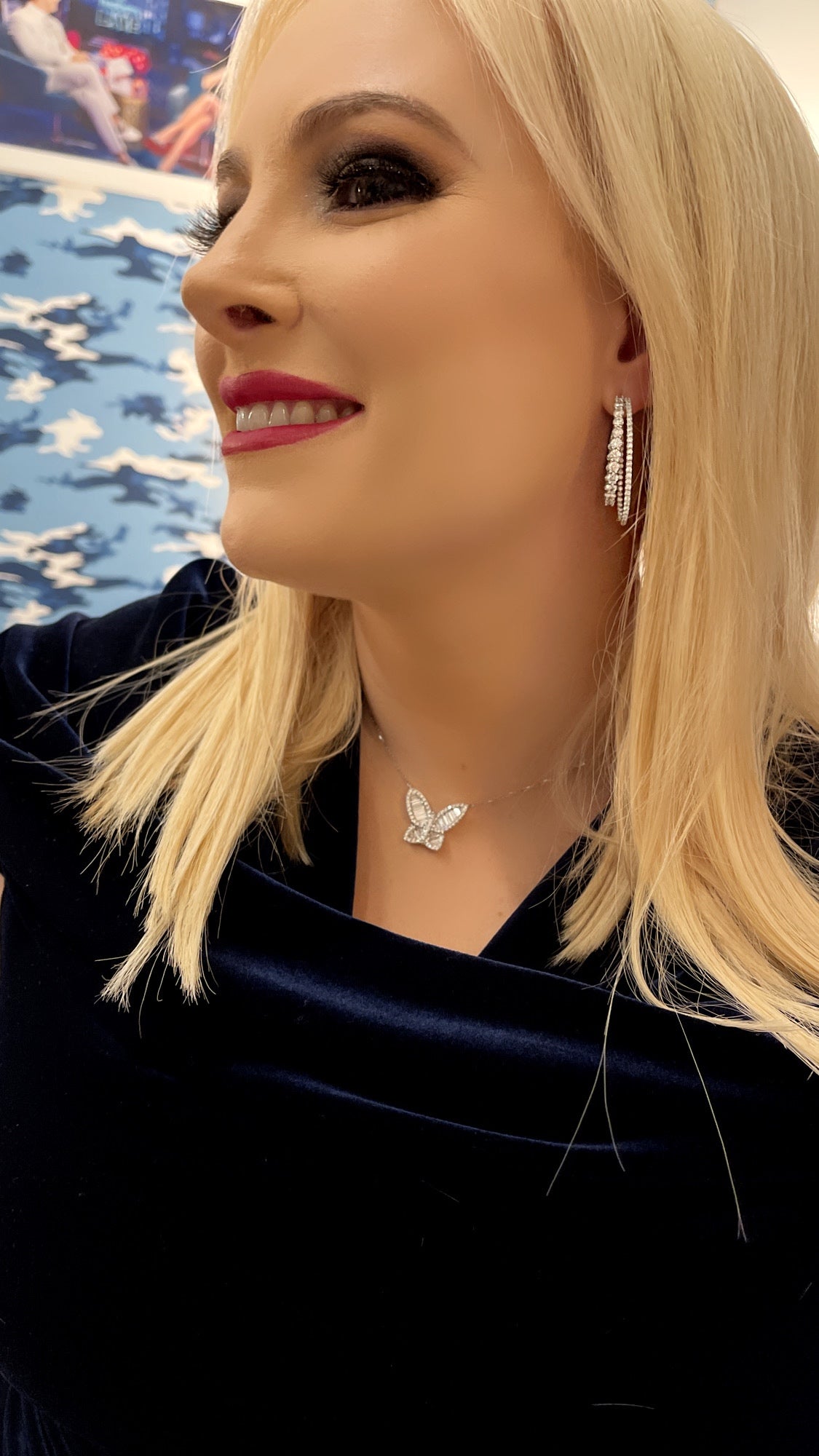 Jumbo Size Diamond Butterfly Pendant 2