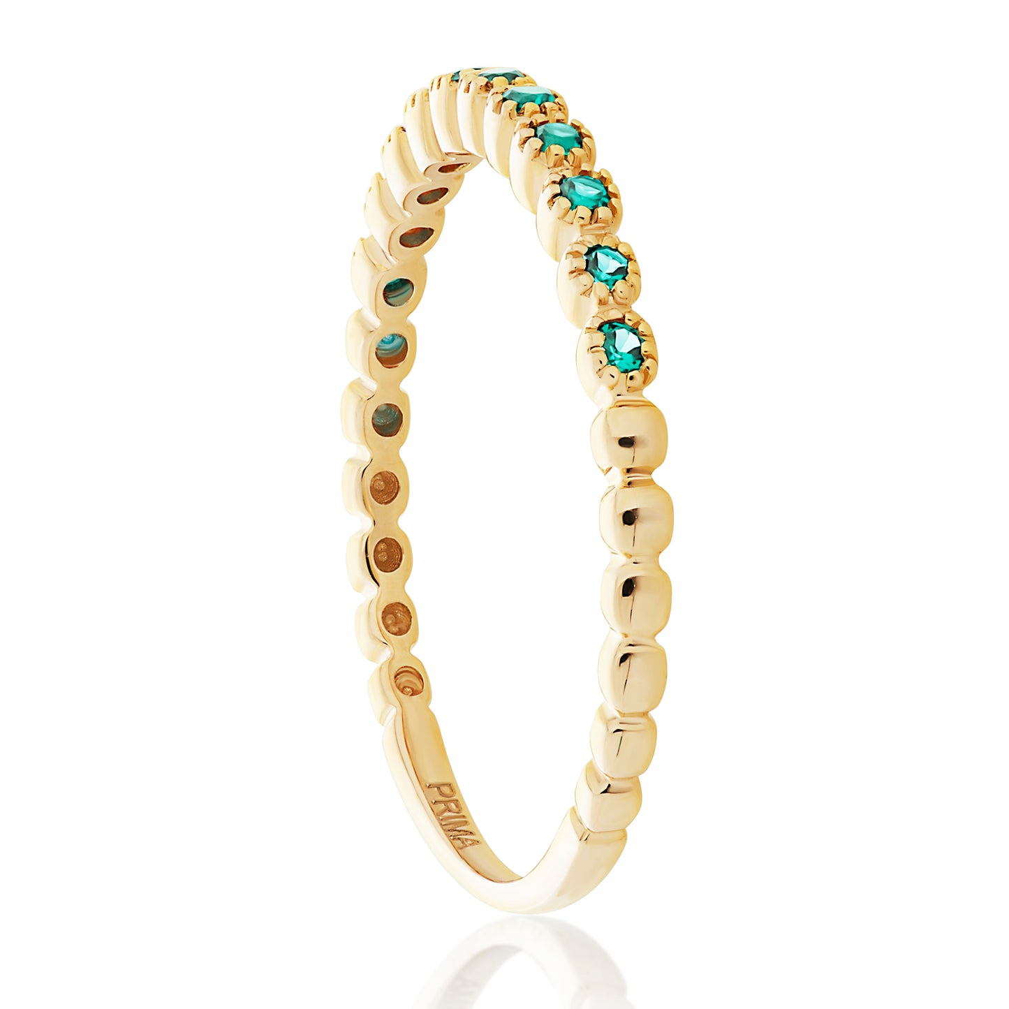 Dainty 1 Emerald Band - 02