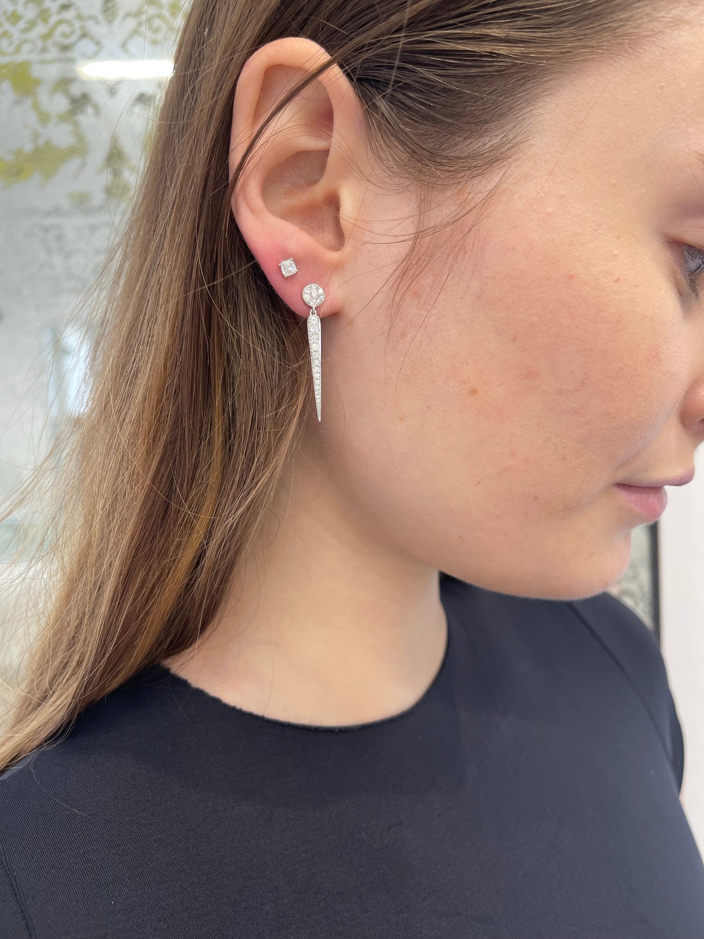 Diamond Dagger Earrings