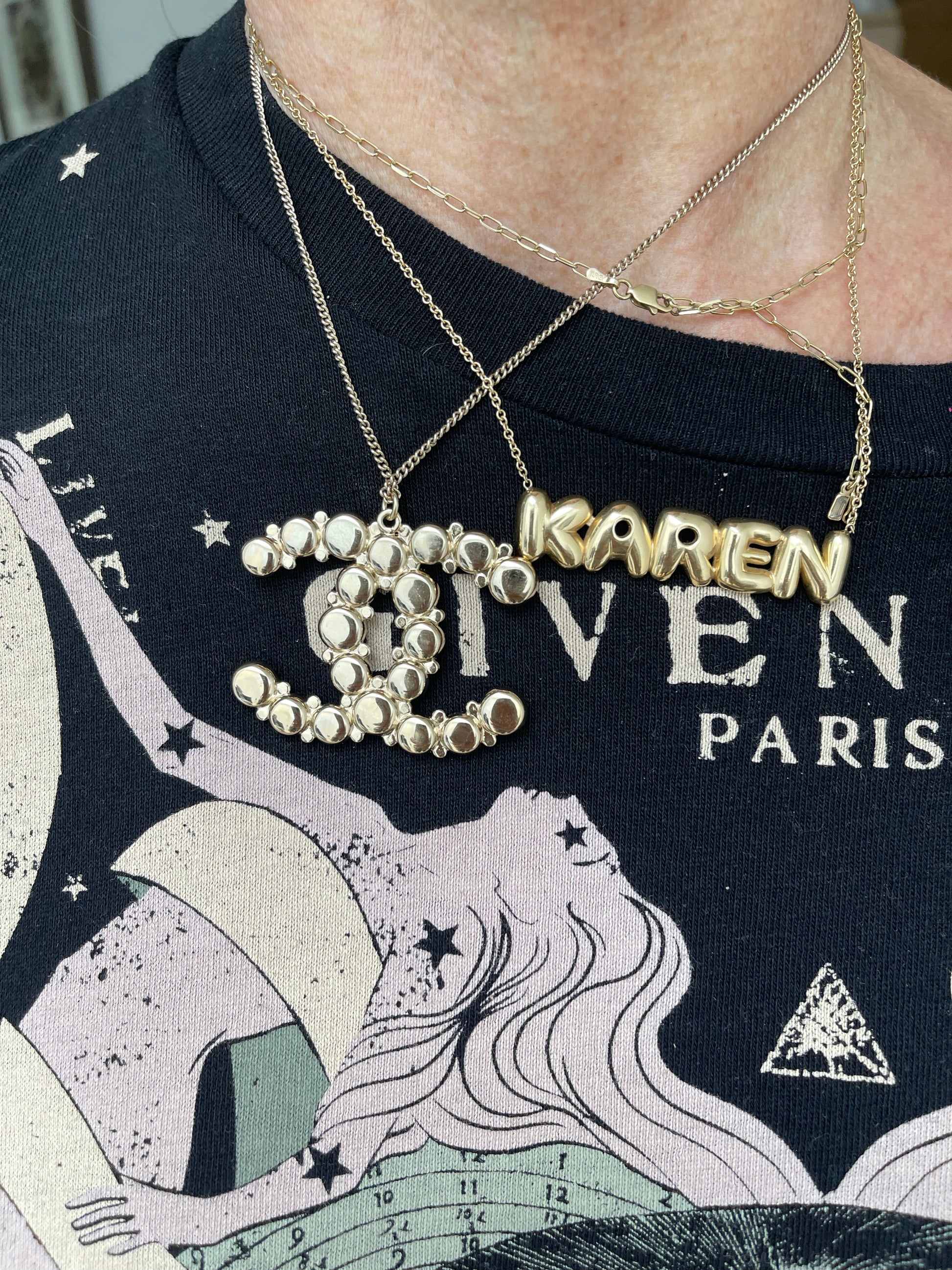 Large Bubble Name Necklace - Koren