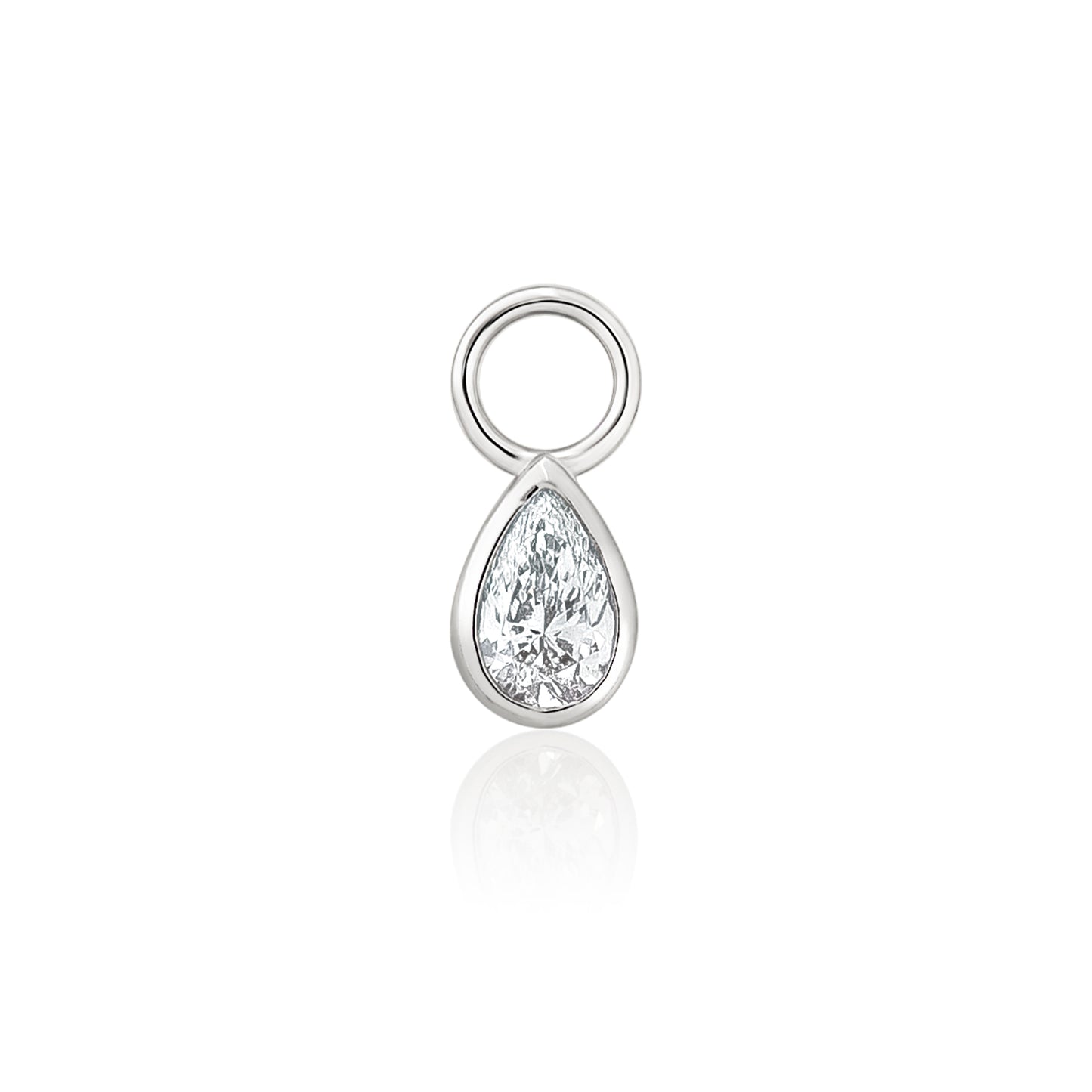 Diamond Charm Huggie Hoop 6