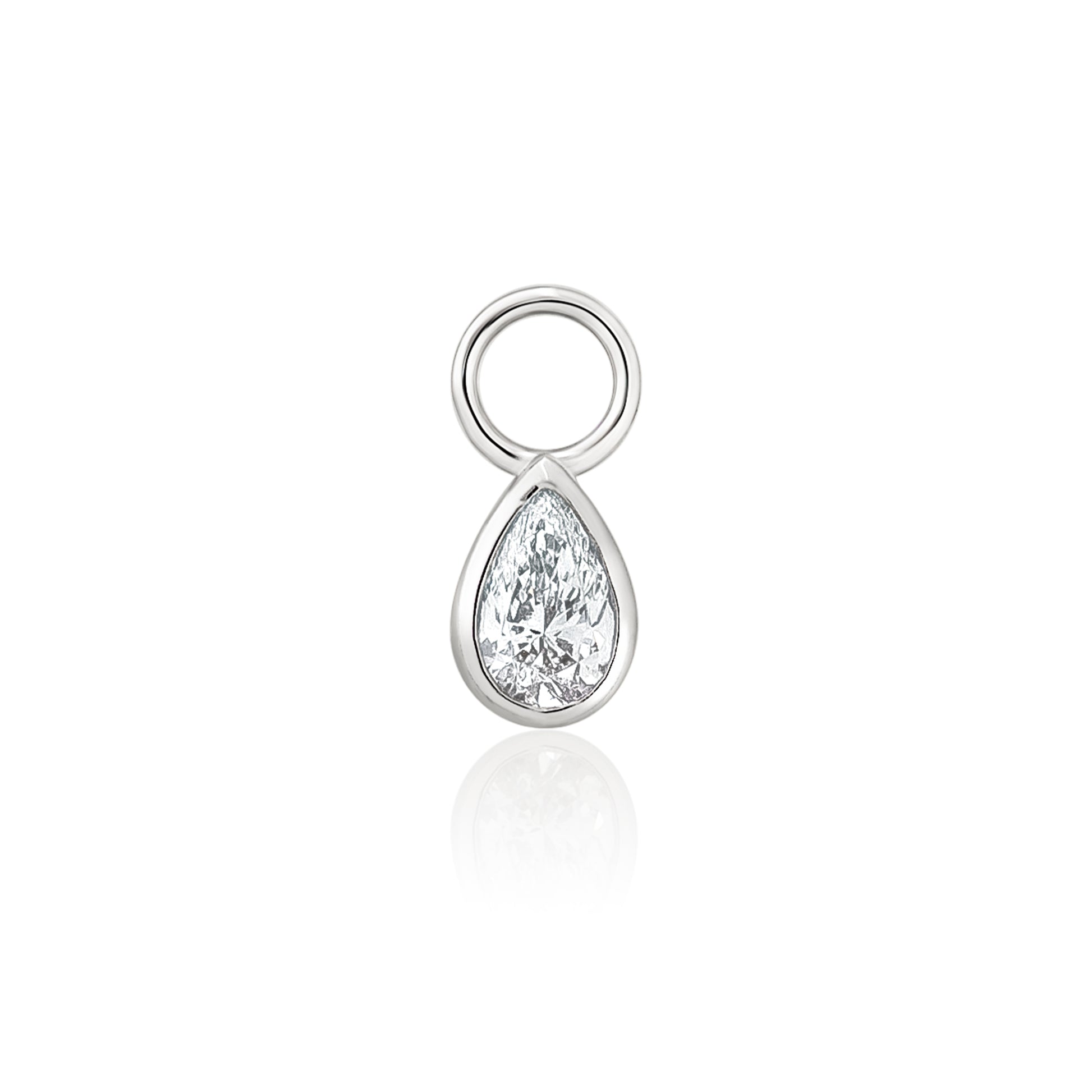 Diamond Charm Huggie Hoop 6