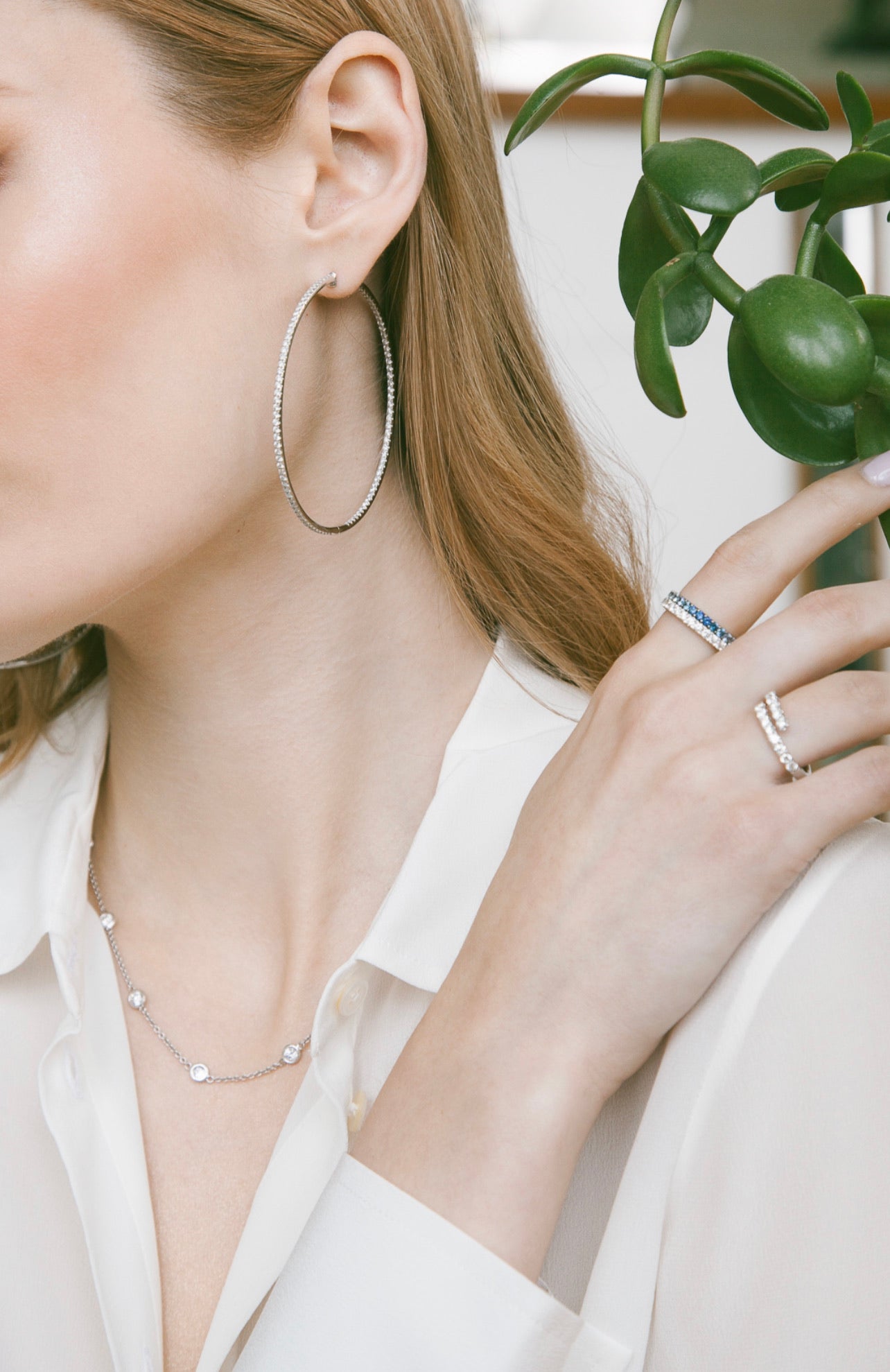 Extra Large Diamond Hoops 3