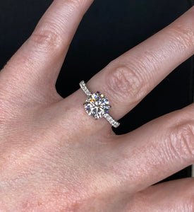 Platinum Round Diamond Engagement Ring 4