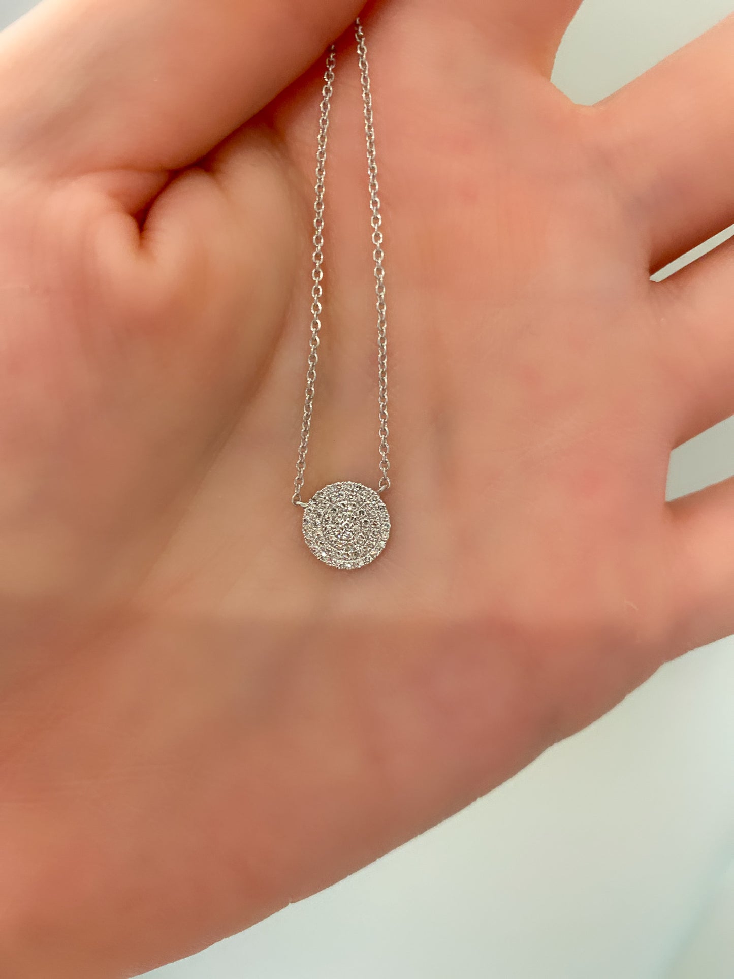 Diamond Pave Disc Pendant 2