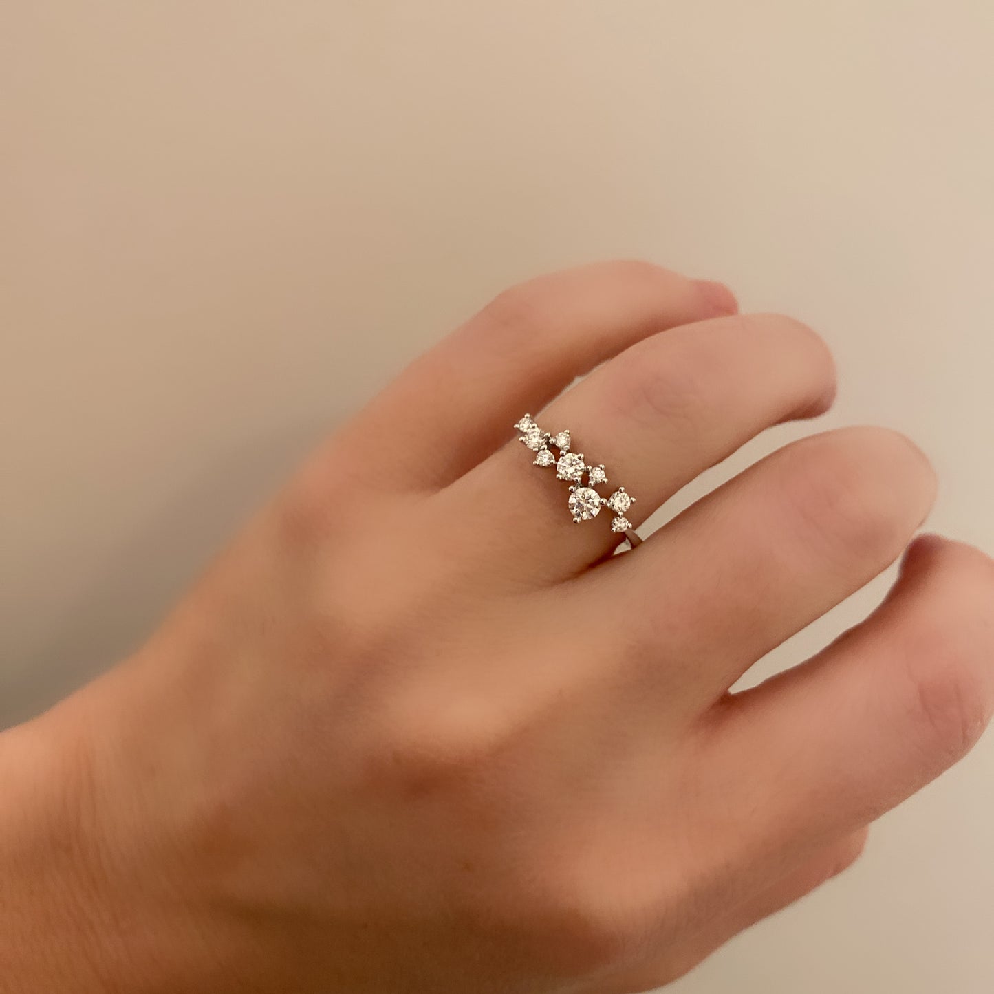 Round Diamond Cluster Ring 3
