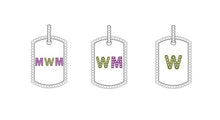 Load image into Gallery viewer, Large Diamond Dog Tag Initial Necklace 4
