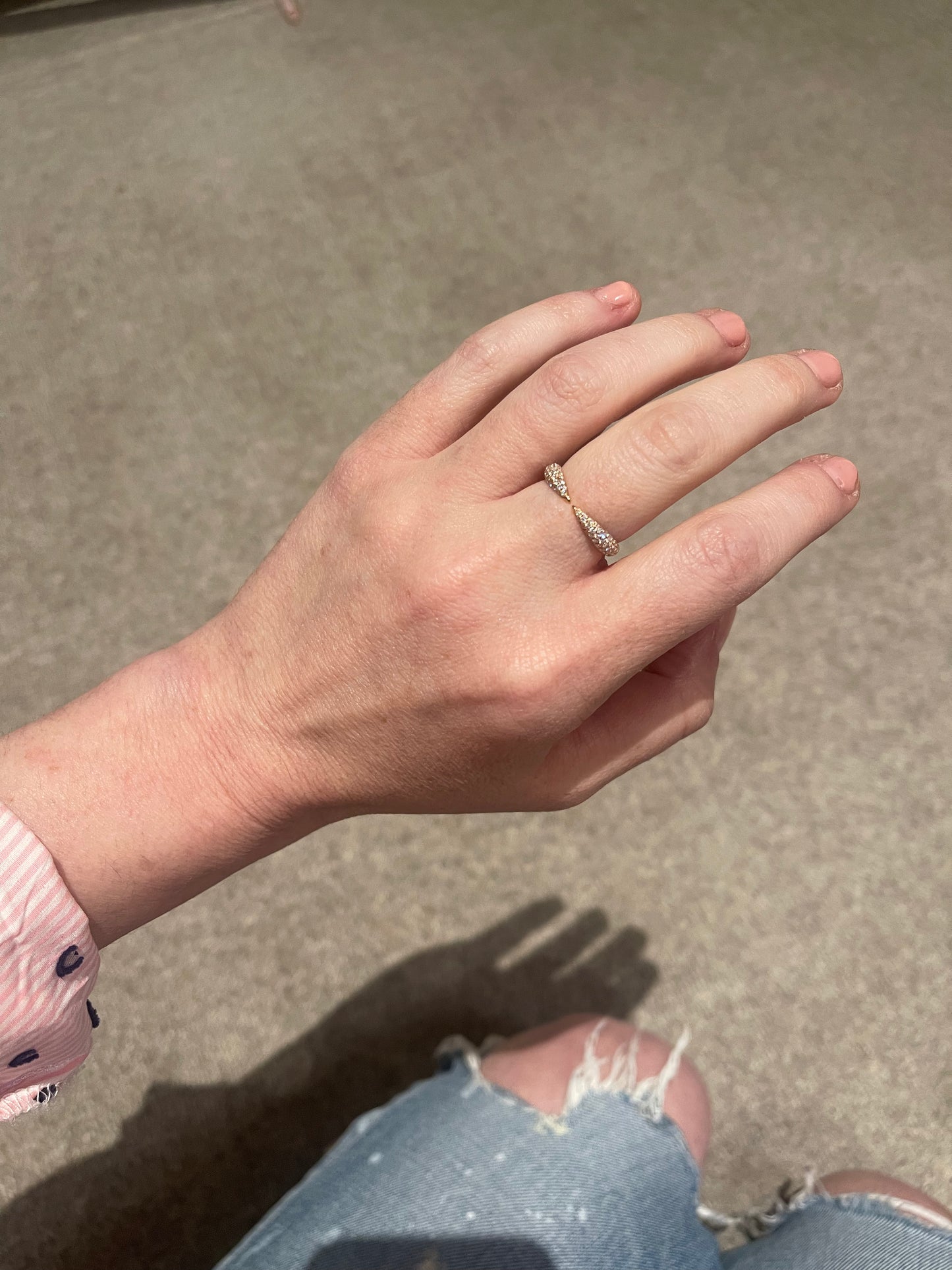 Petite Diamond Claw Ring