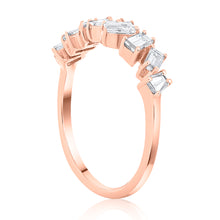 Load image into Gallery viewer, Scattered Diamond Baguette Band - Rose