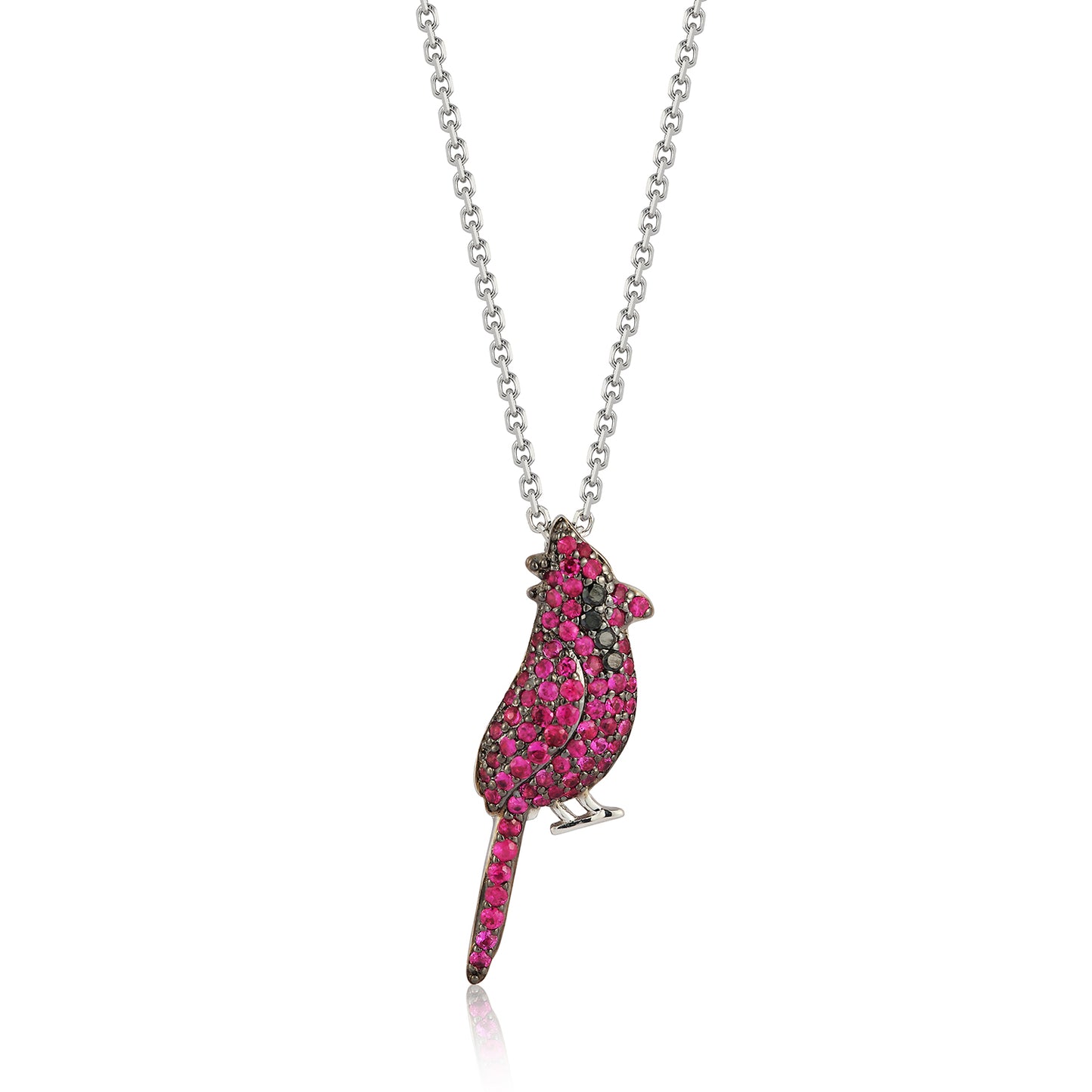 Ruby and Diamond Cardinal Pendant