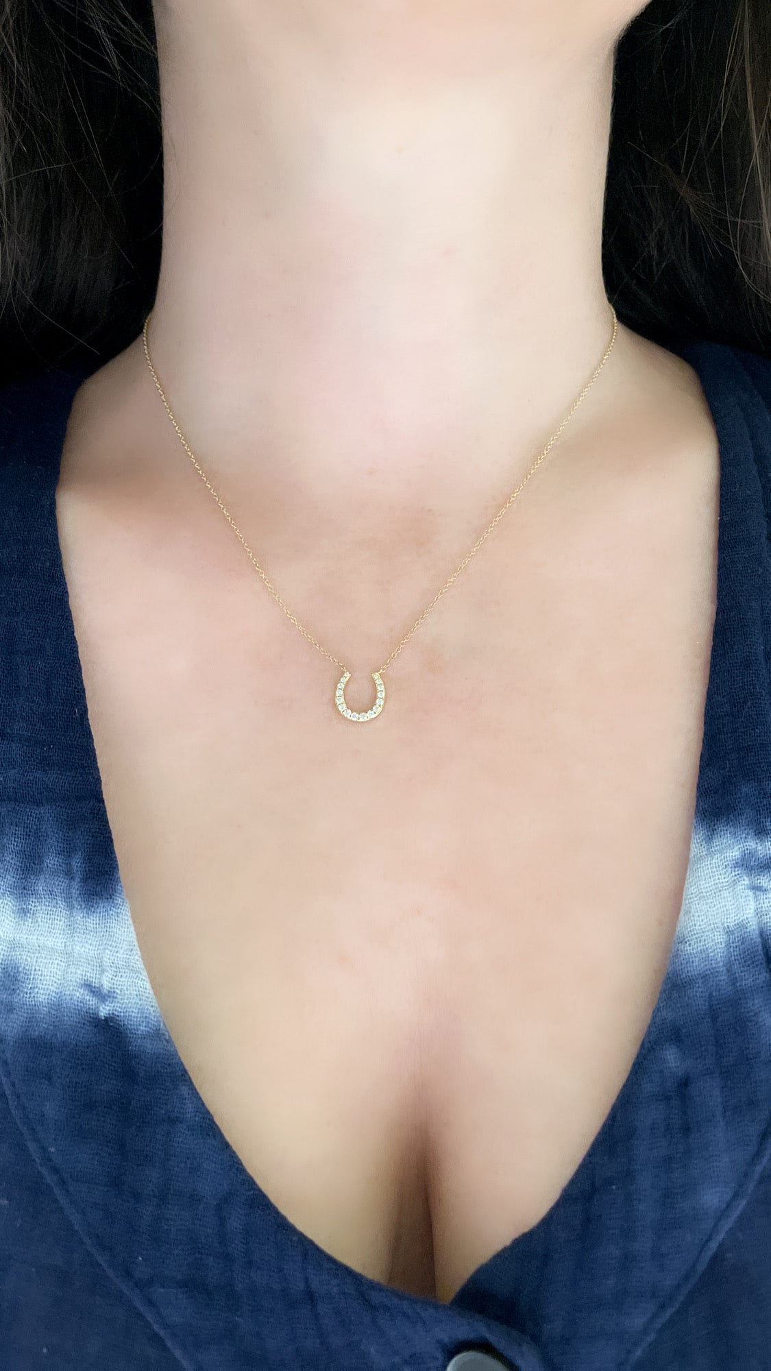 Diamond Horseshoe Pendant 2