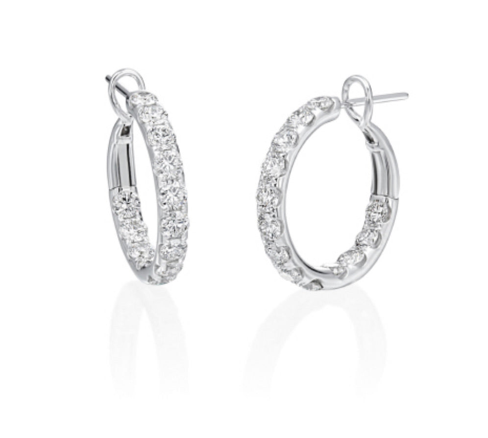 Diamond Chunky Hoop Earring