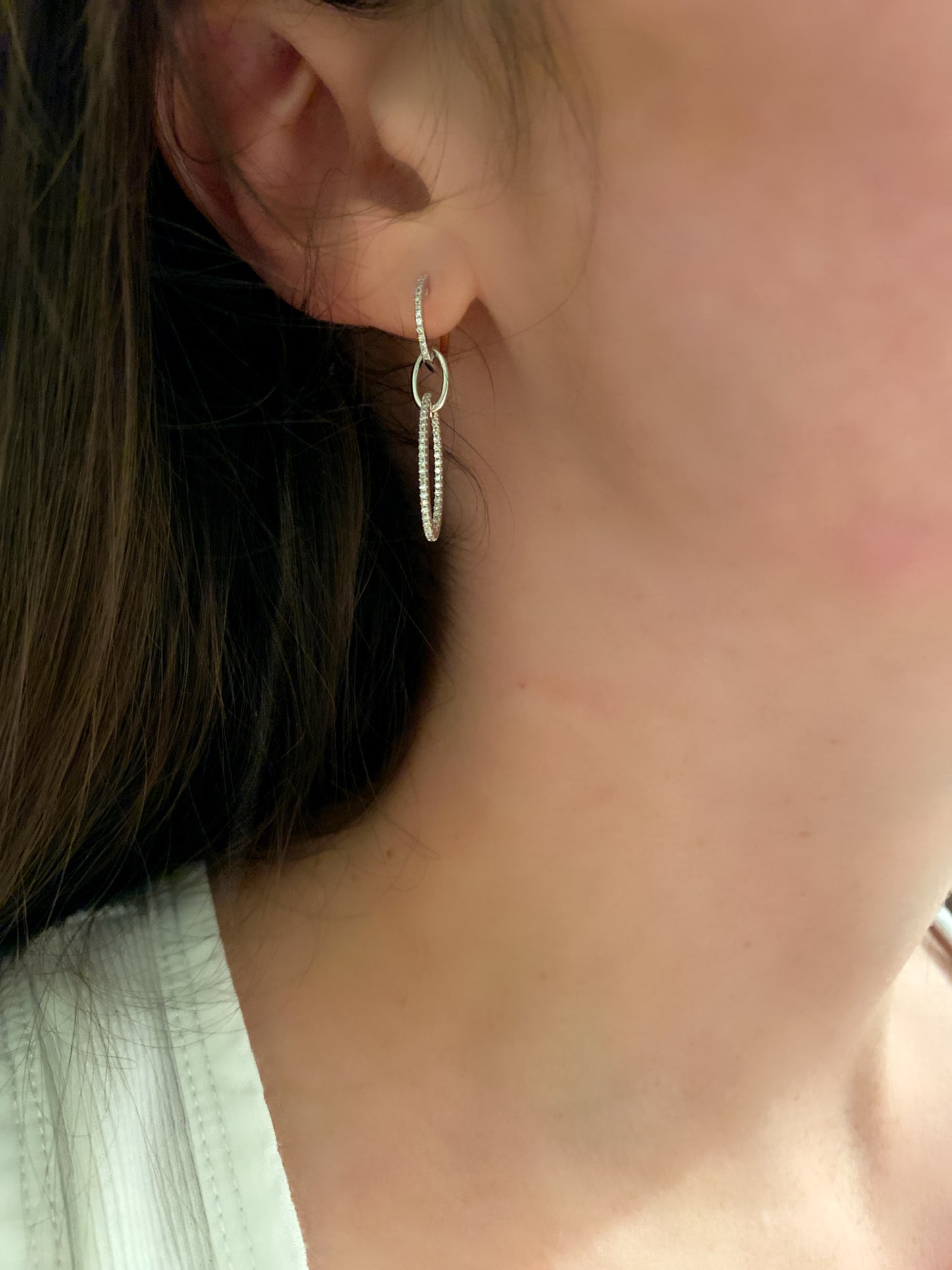 Triple Ring Diamond Earrings 2