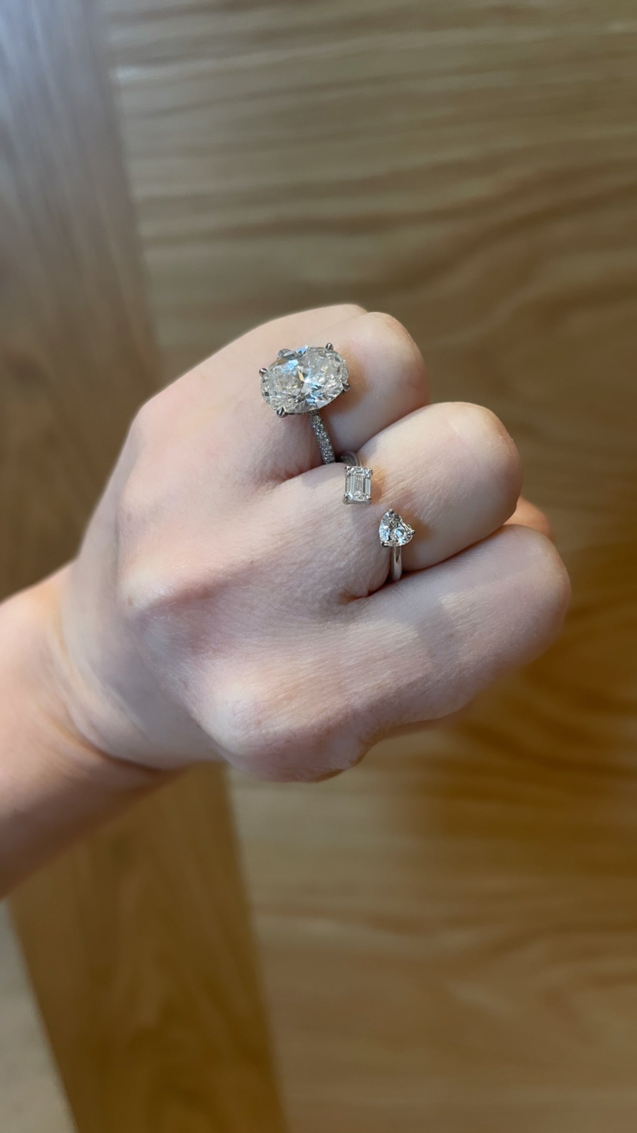 The Alisa Heart and Emerald Diamond Ring 3