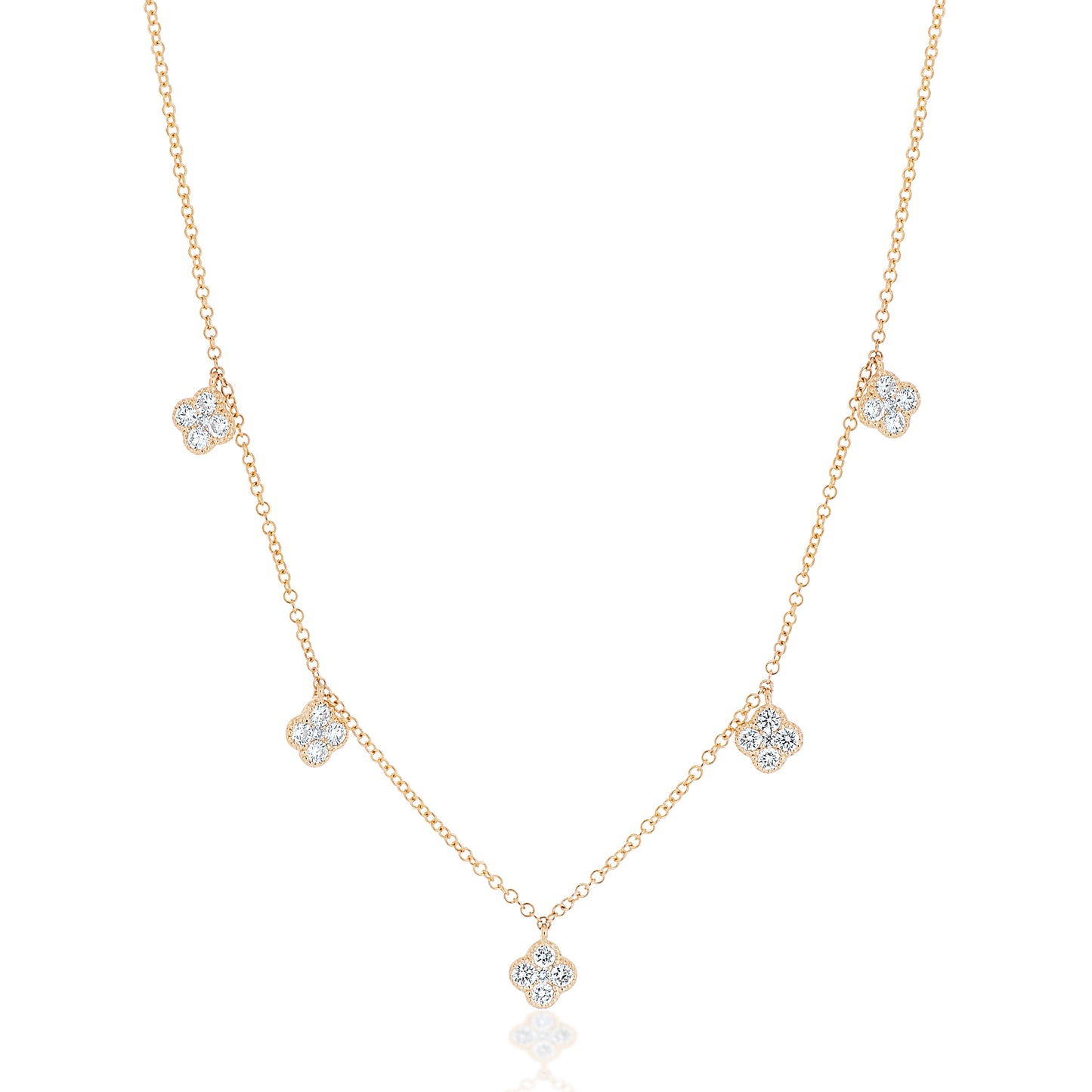 5 Clover Diamond Necklace