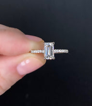 Load image into Gallery viewer, Emerald Cut Diamond Engagement Ring 3